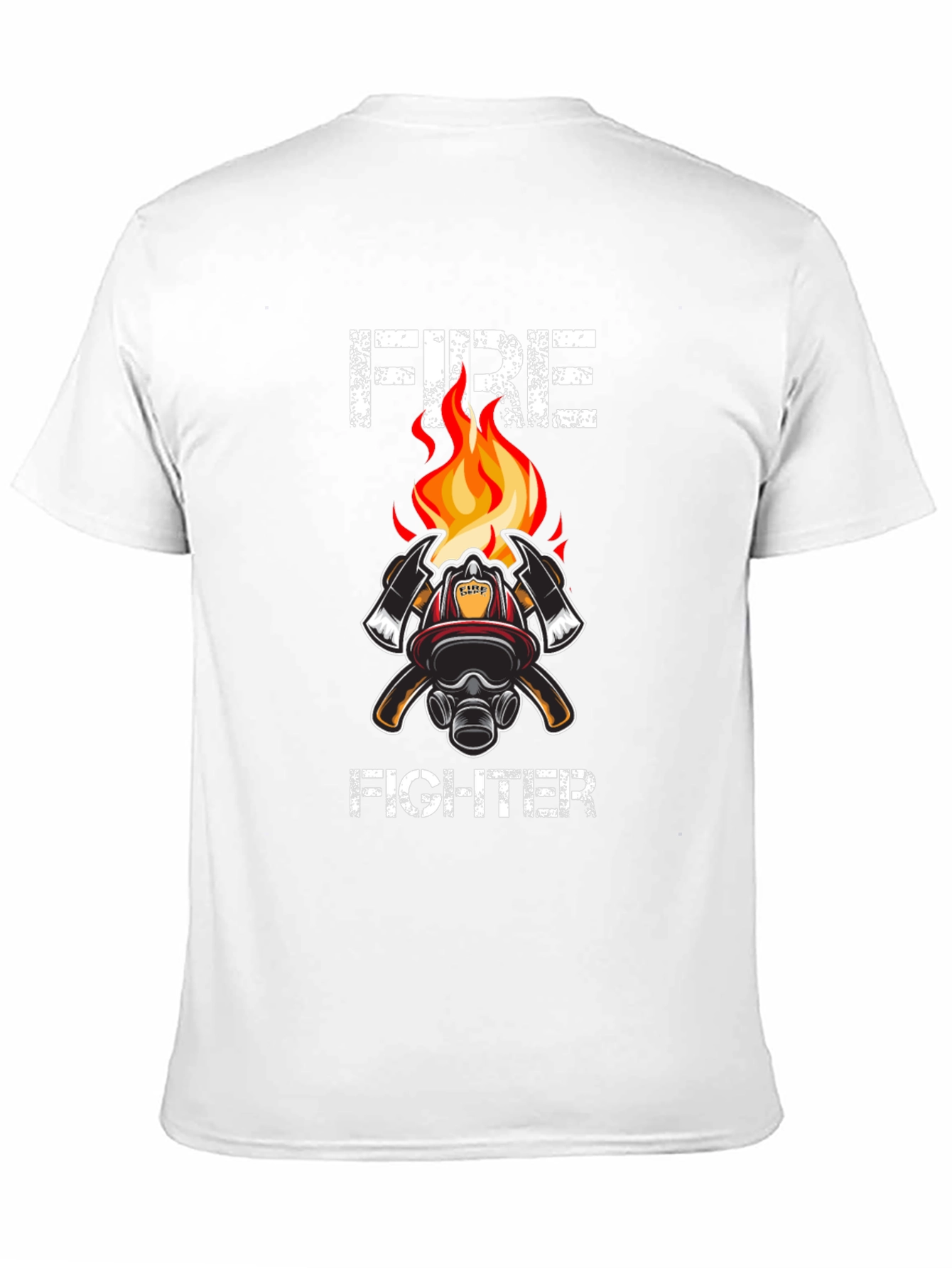 Firefighter T-Shirt - Axe & Helmet Graphic Tee