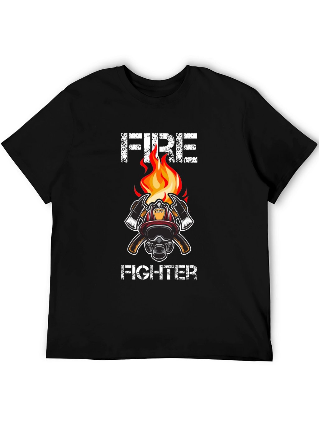 Firefighter T-Shirt - Axe & Helmet Graphic Tee