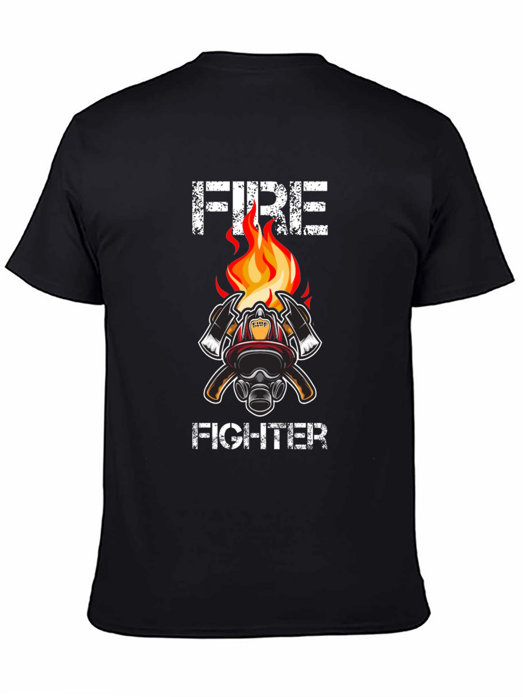 Firefighter T-Shirt - Axe & Helmet Graphic Tee