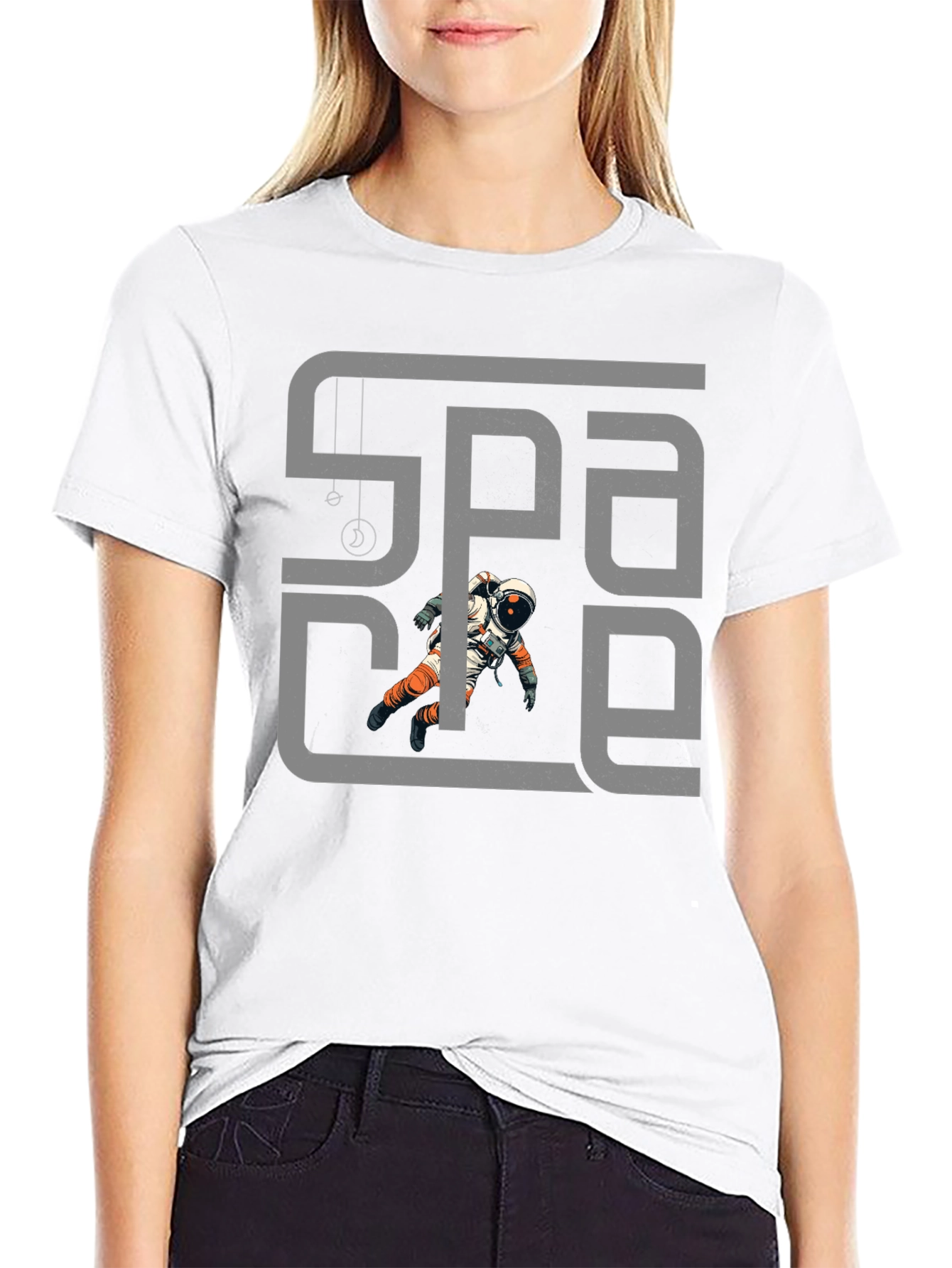 Space Astronaut Black T-Shirt - Unique Graphic Tee