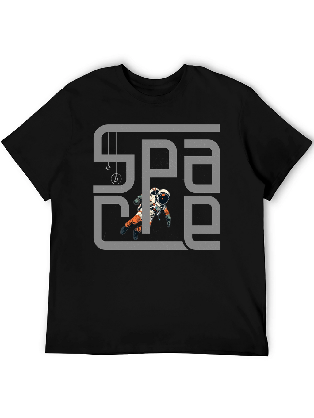 Space Astronaut Black T-Shirt - Unique Graphic Tee