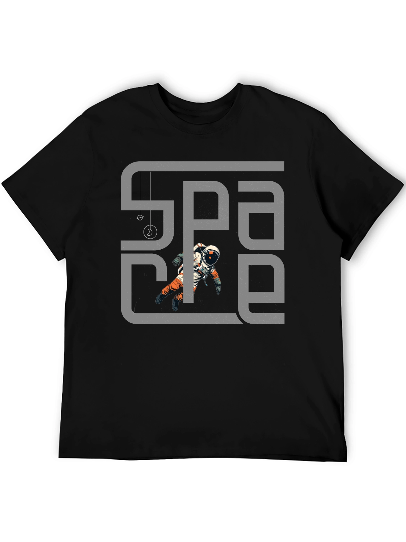 Space Astronaut Black T-Shirt - Unique Graphic Tee
