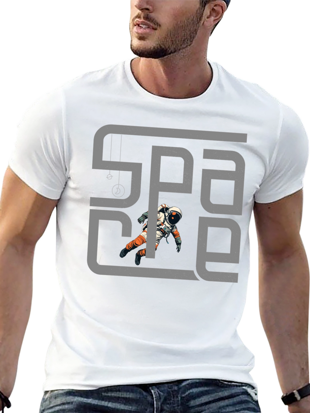 Space Astronaut Black T-Shirt - Unique Graphic Tee