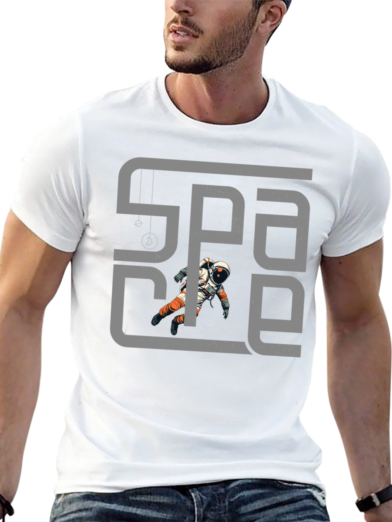 Space Astronaut Black T-Shirt - Unique Graphic Tee