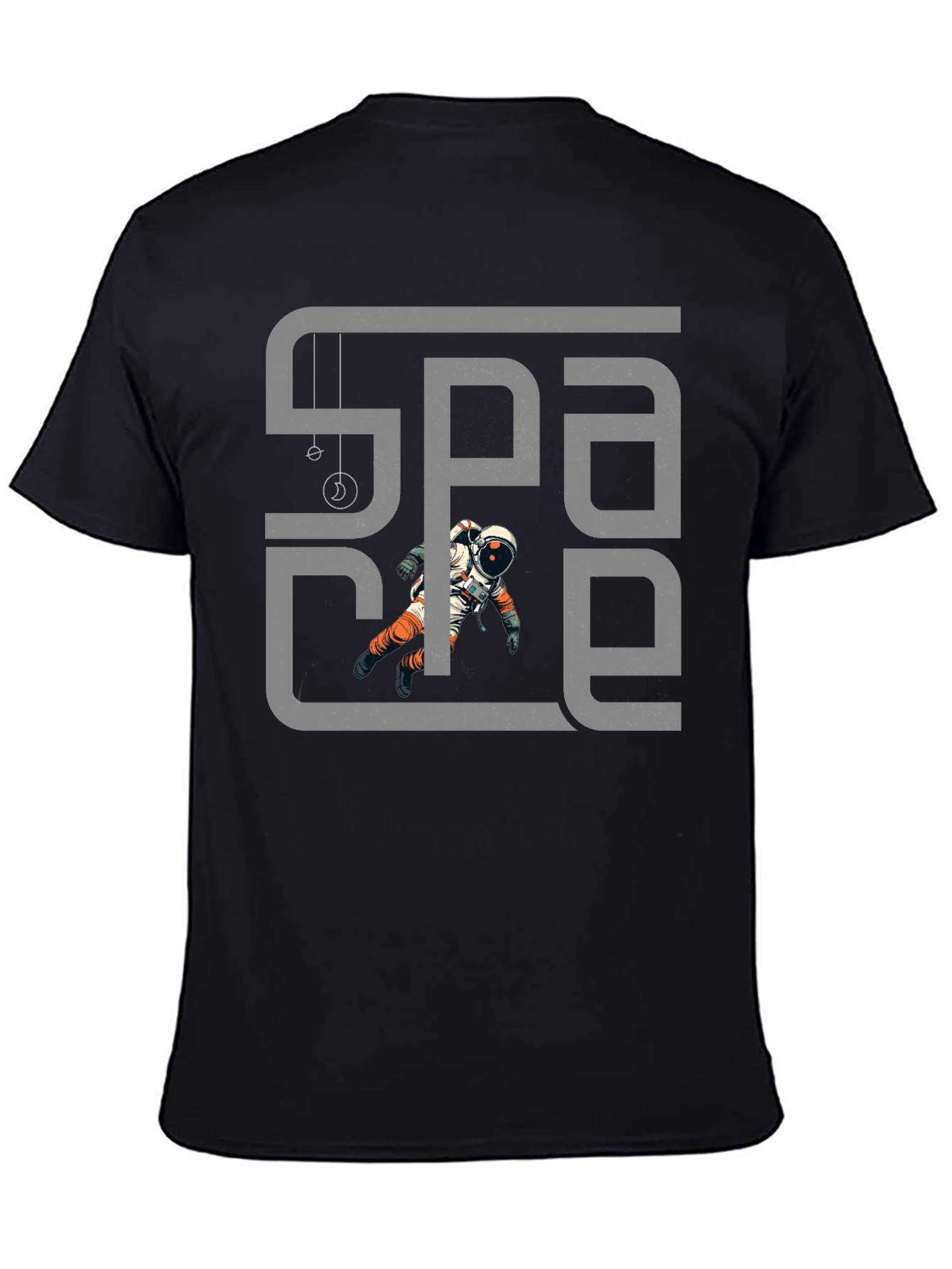 Space Astronaut Black T-Shirt - Unique Graphic Tee