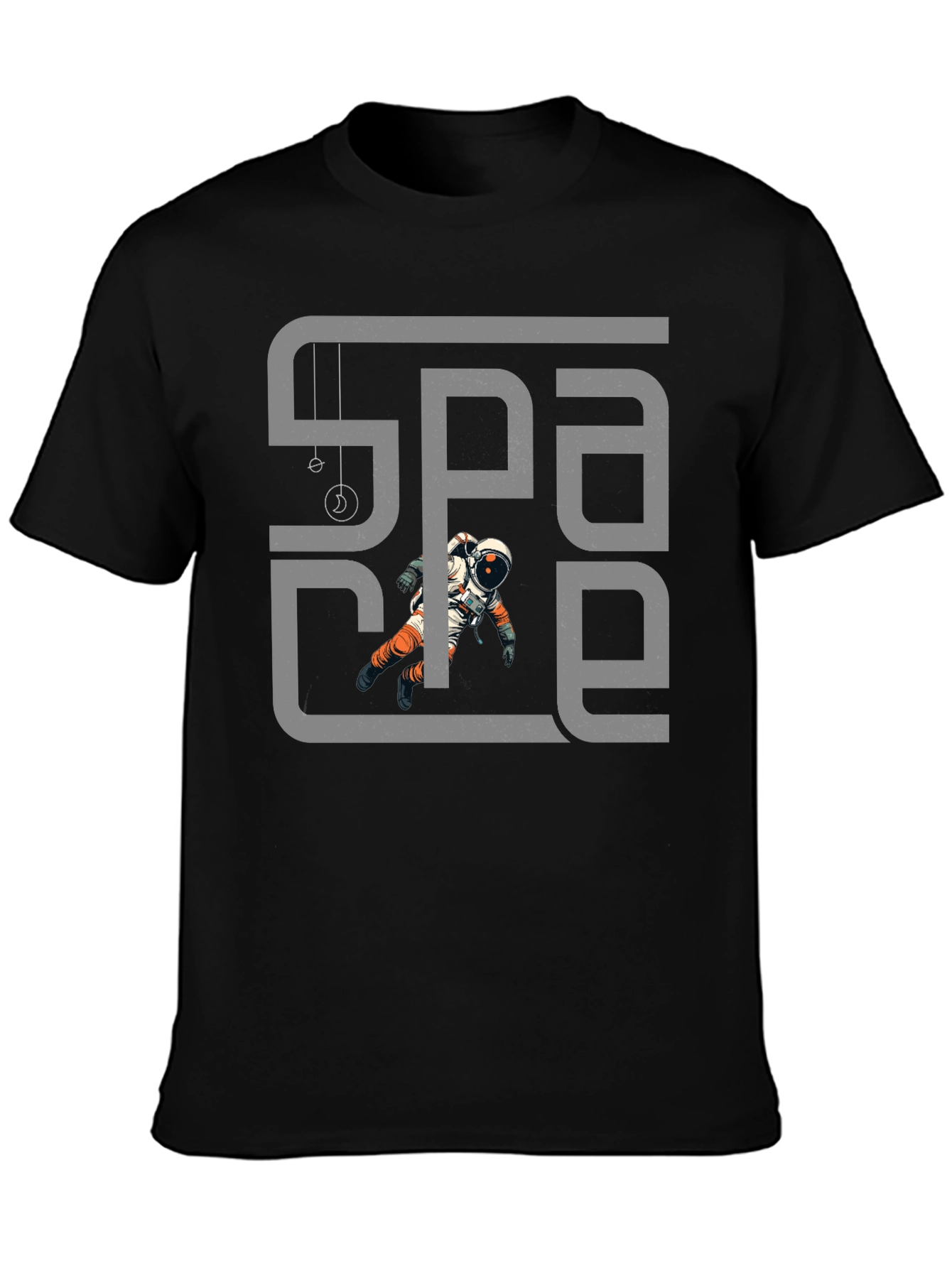 Space Astronaut Black T-Shirt - Unique Graphic Tee