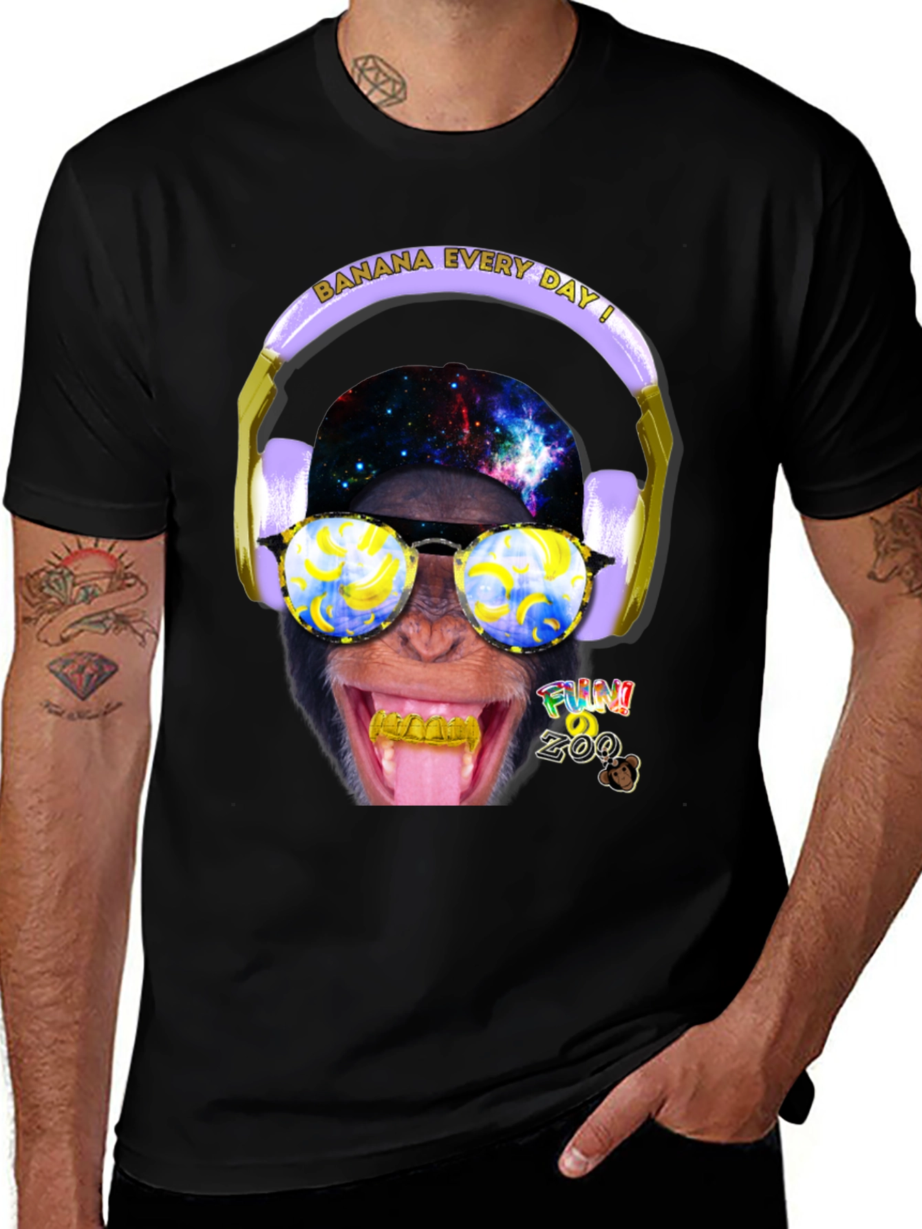 Funky Monkey Graphic T-Shirt - Banana Every Day!