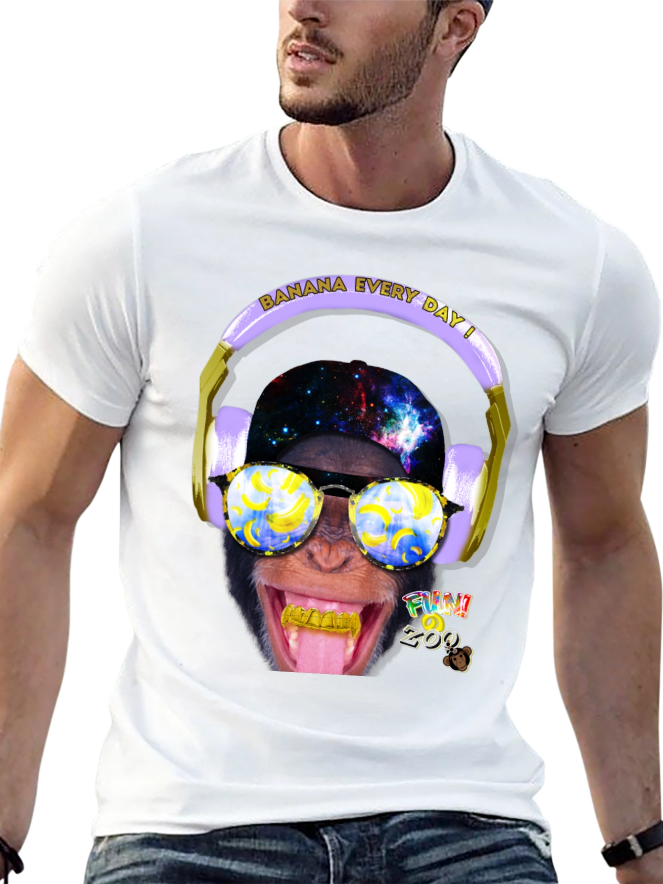 Funky Monkey Graphic T-Shirt - Banana Every Day!