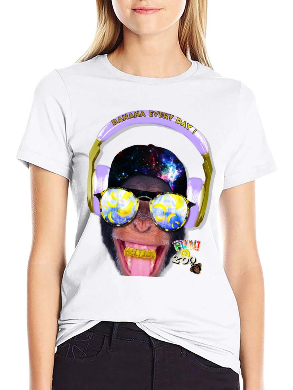 Funky Monkey Graphic T-Shirt - Banana Every Day!