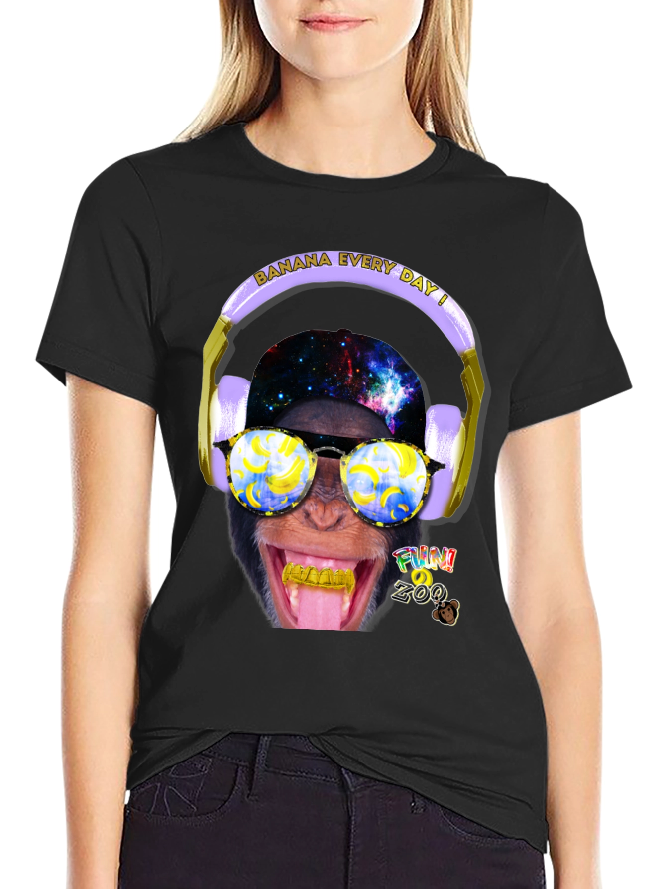 Funky Monkey Graphic T-Shirt - Banana Every Day!