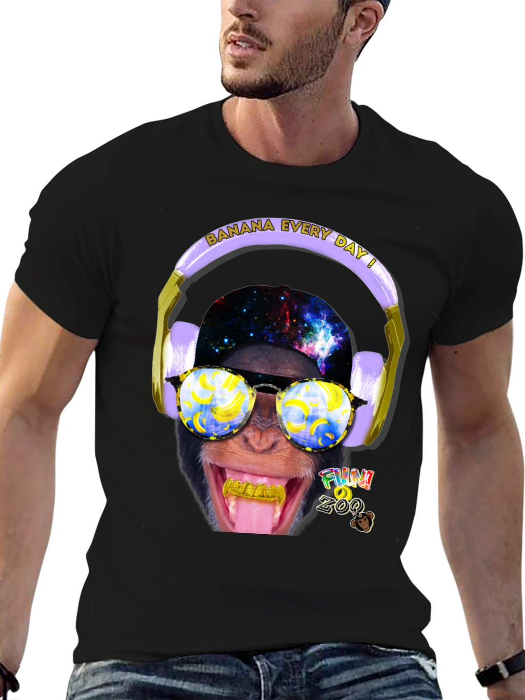 Funky Monkey Graphic T-Shirt - Banana Every Day!