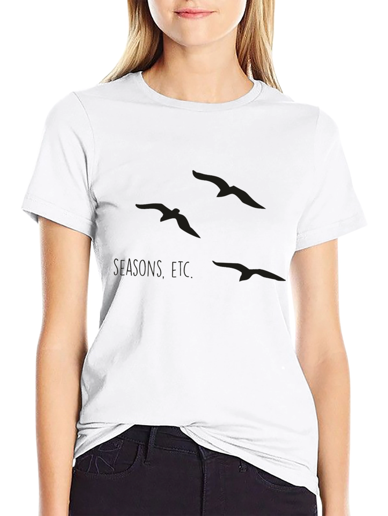 Seagulls Graphic Black T-Shirt