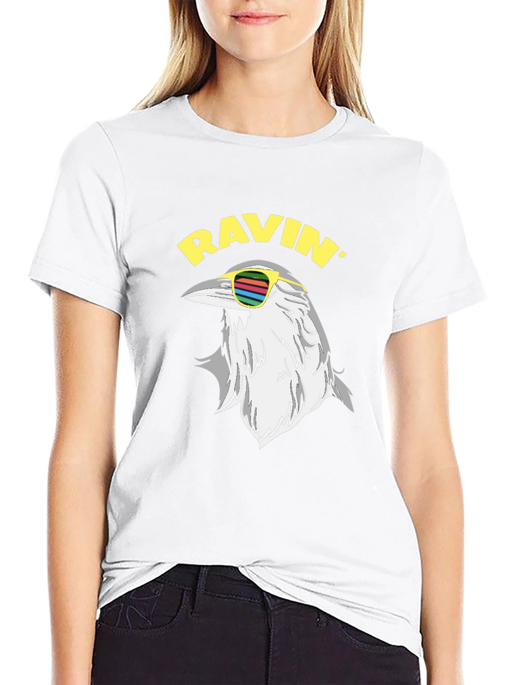 Ravin Crow T-Shirt - Cool Bird Graphic Tee