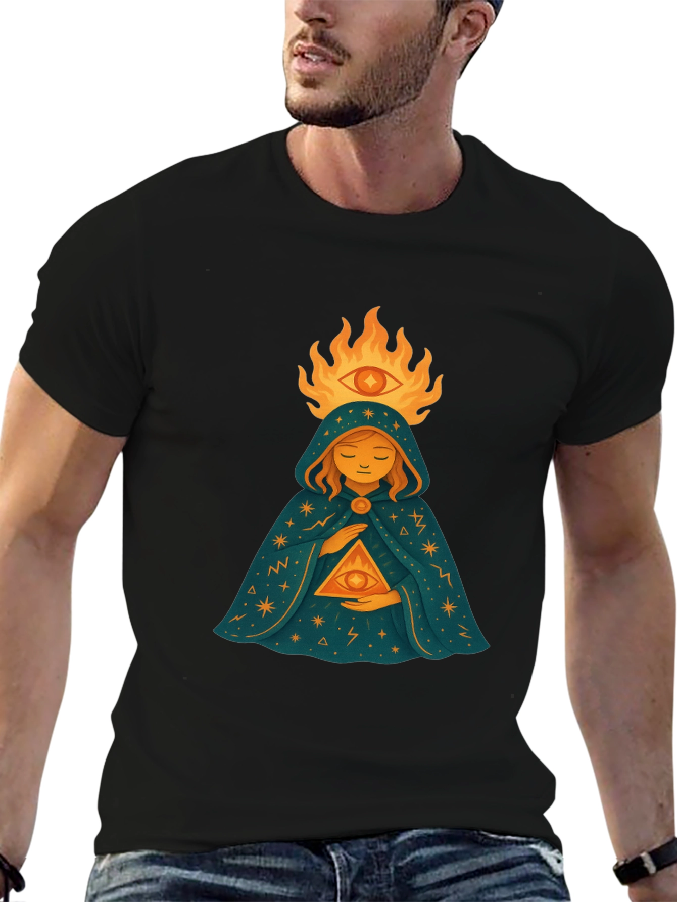 Mystic Eye Graphic Tee - Unisex Black T-Shirt