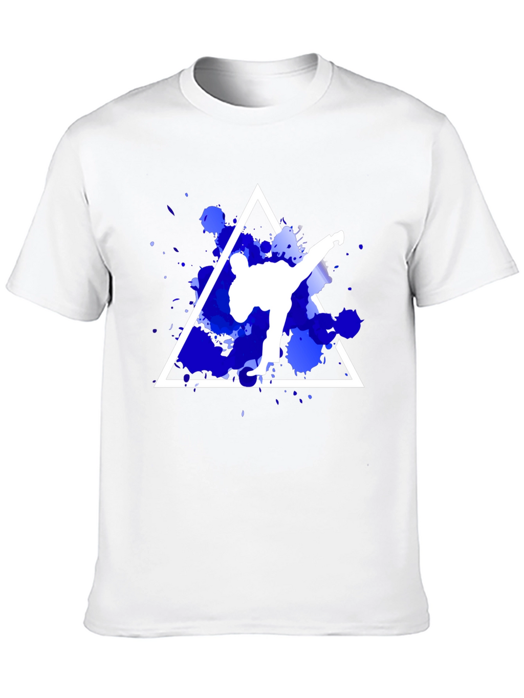 Karate Kick Graphic Tee - Stylish Black Cotton T-Shirt