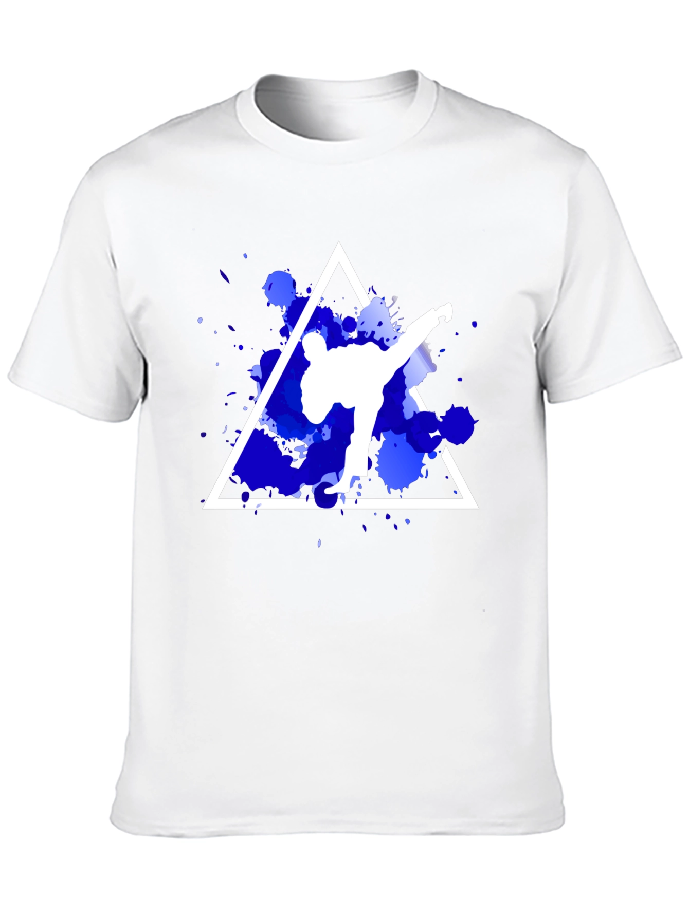 Karate Kick Graphic Tee - Stylish Black Cotton T-Shirt