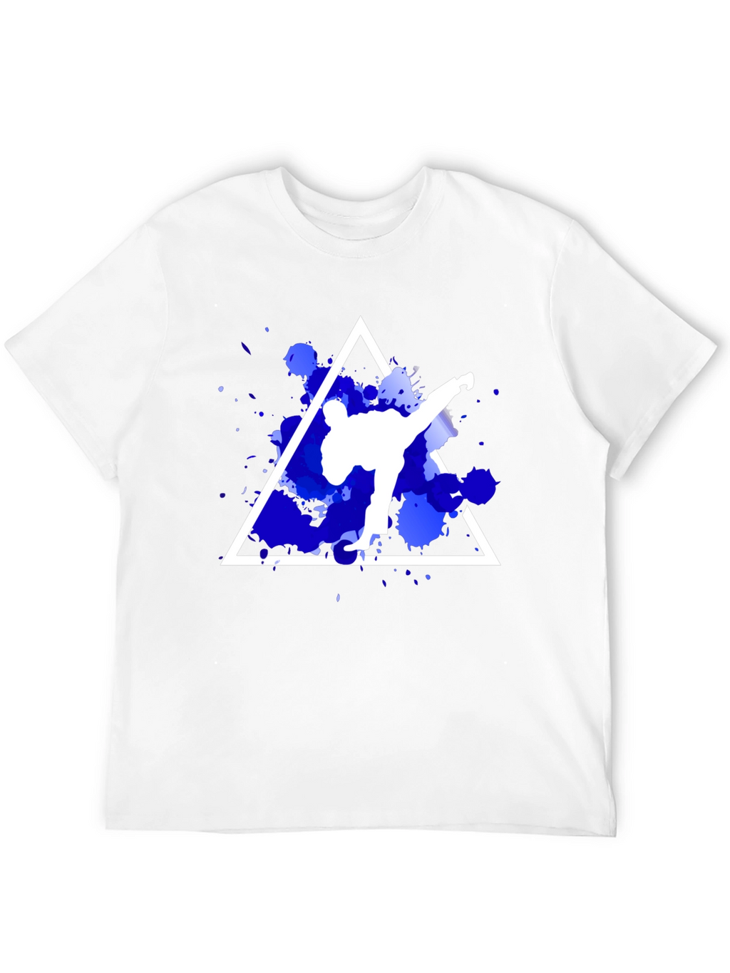Karate Kick Graphic Tee - Stylish Black Cotton T-Shirt