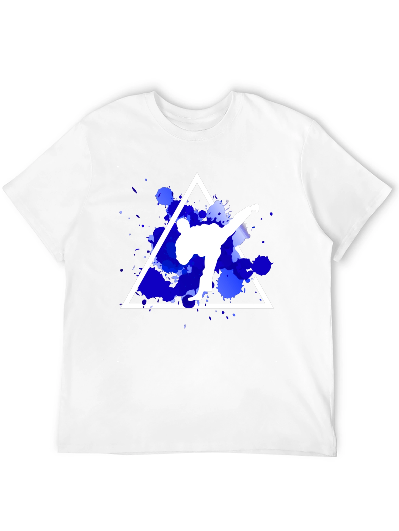 Karate Kick Graphic Tee - Stylish Black Cotton T-Shirt
