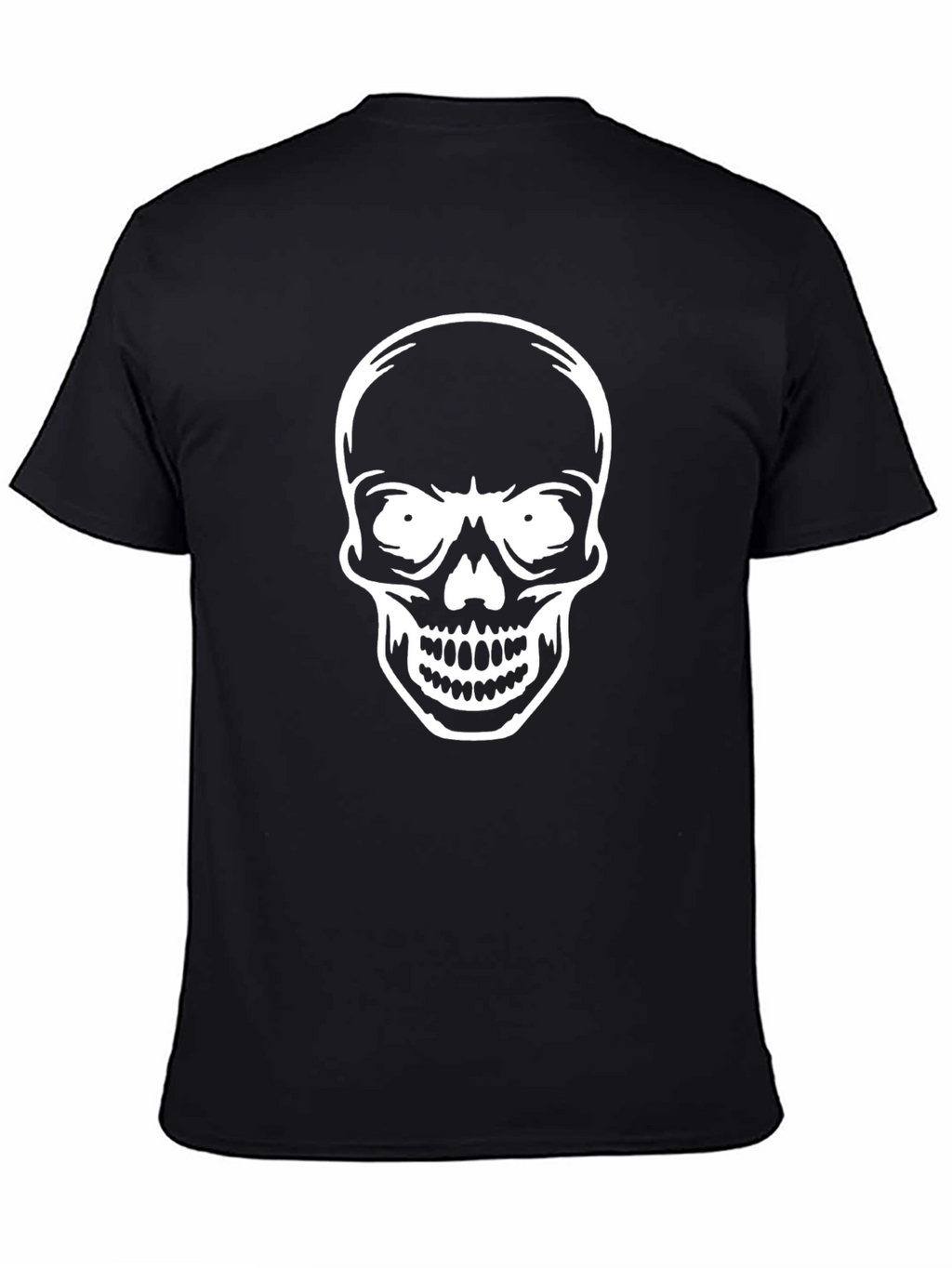 Skull Graphic Tee - Black Cotton Blend