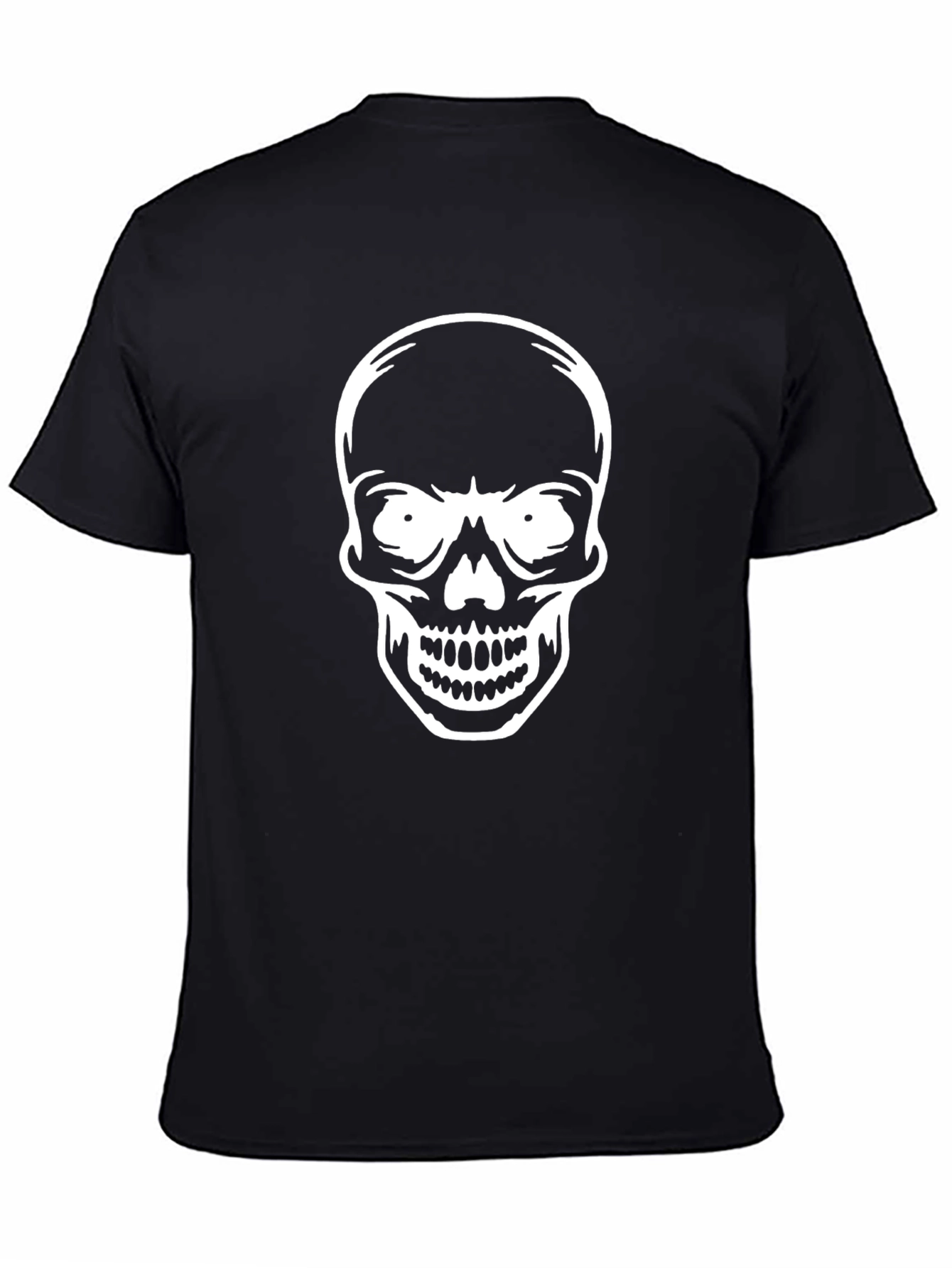 Skull Graphic Tee - Black Cotton Blend