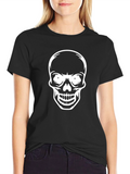 Skull Graphic Tee - Black Cotton Blend