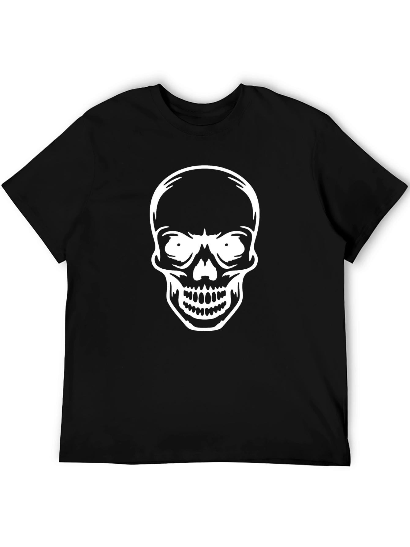 Skull Graphic Tee - Black Cotton Blend