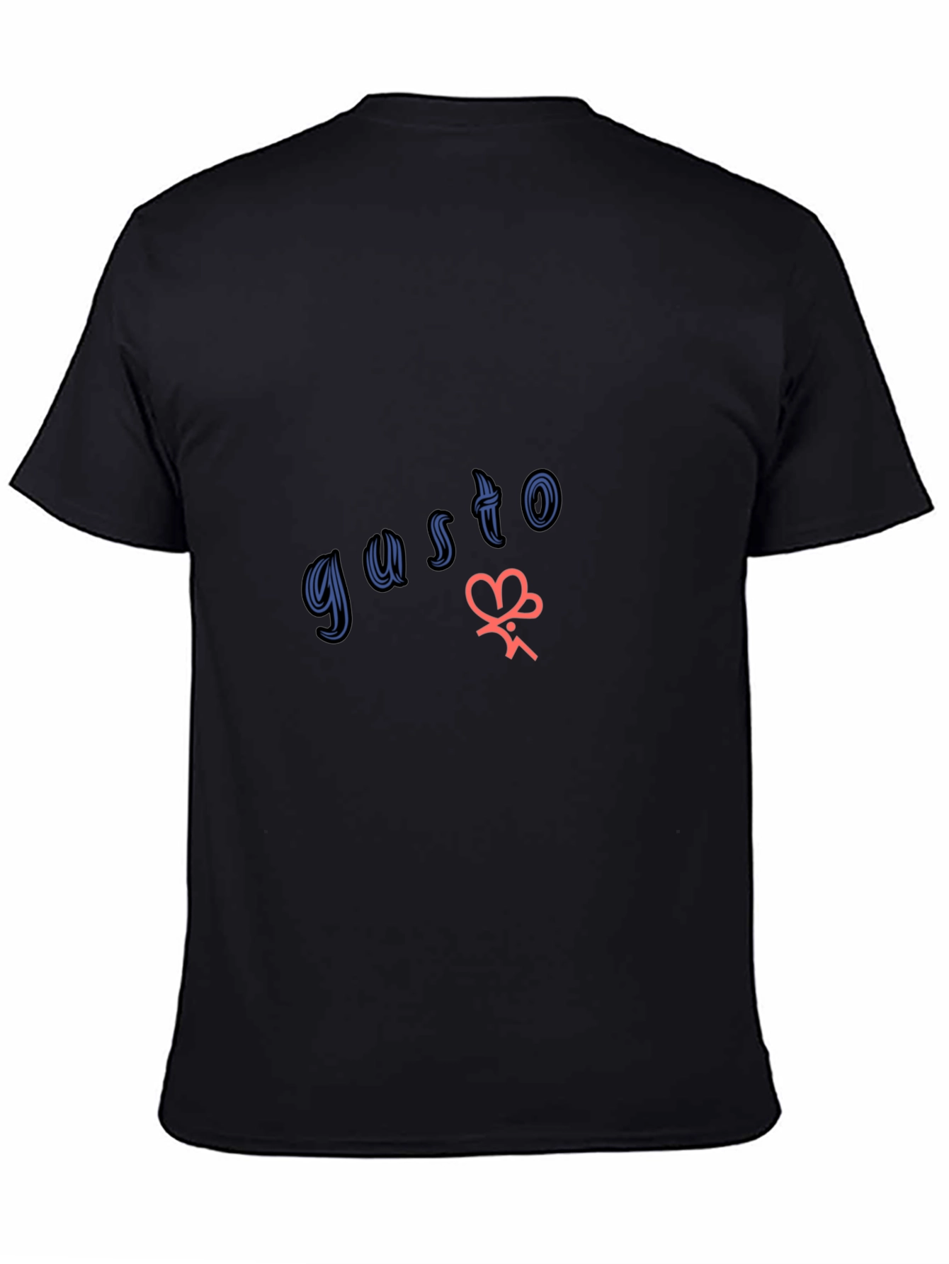 Gusto Graphic Tee - Stylish Black Cotton T-Shirt
