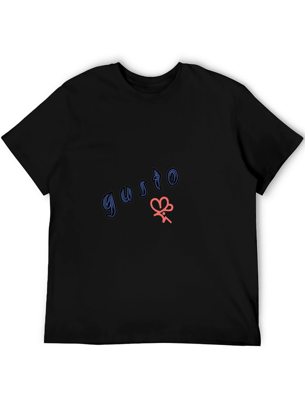 Gusto Graphic Tee - Stylish Black Cotton T-Shirt