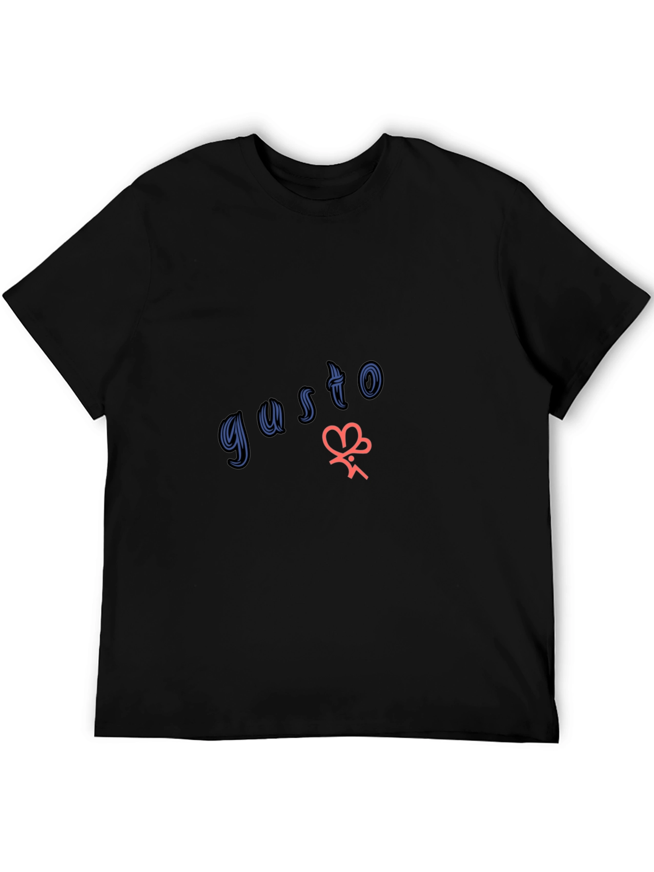 Gusto Graphic Tee - Stylish Black Cotton T-Shirt