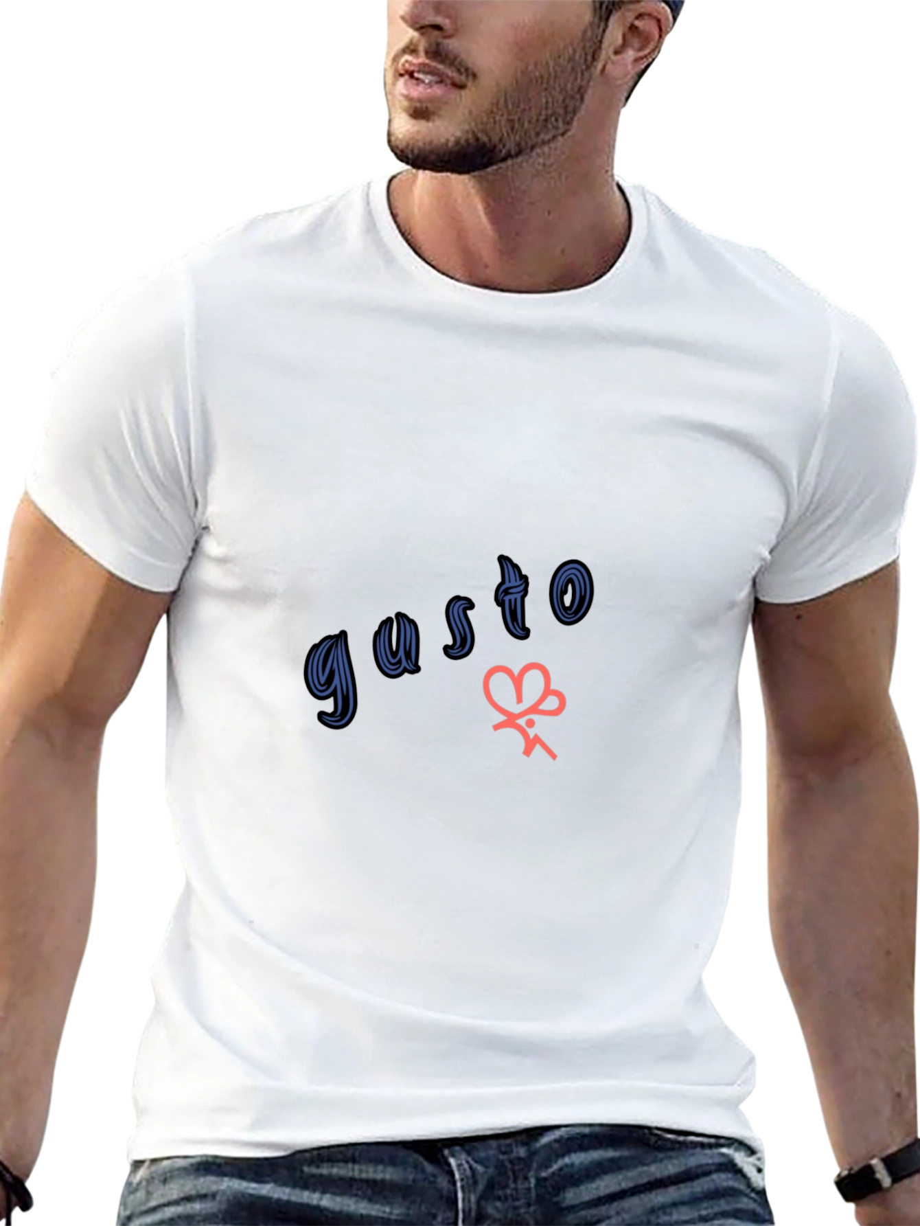 Gusto Graphic Tee - Stylish Black Cotton T-Shirt