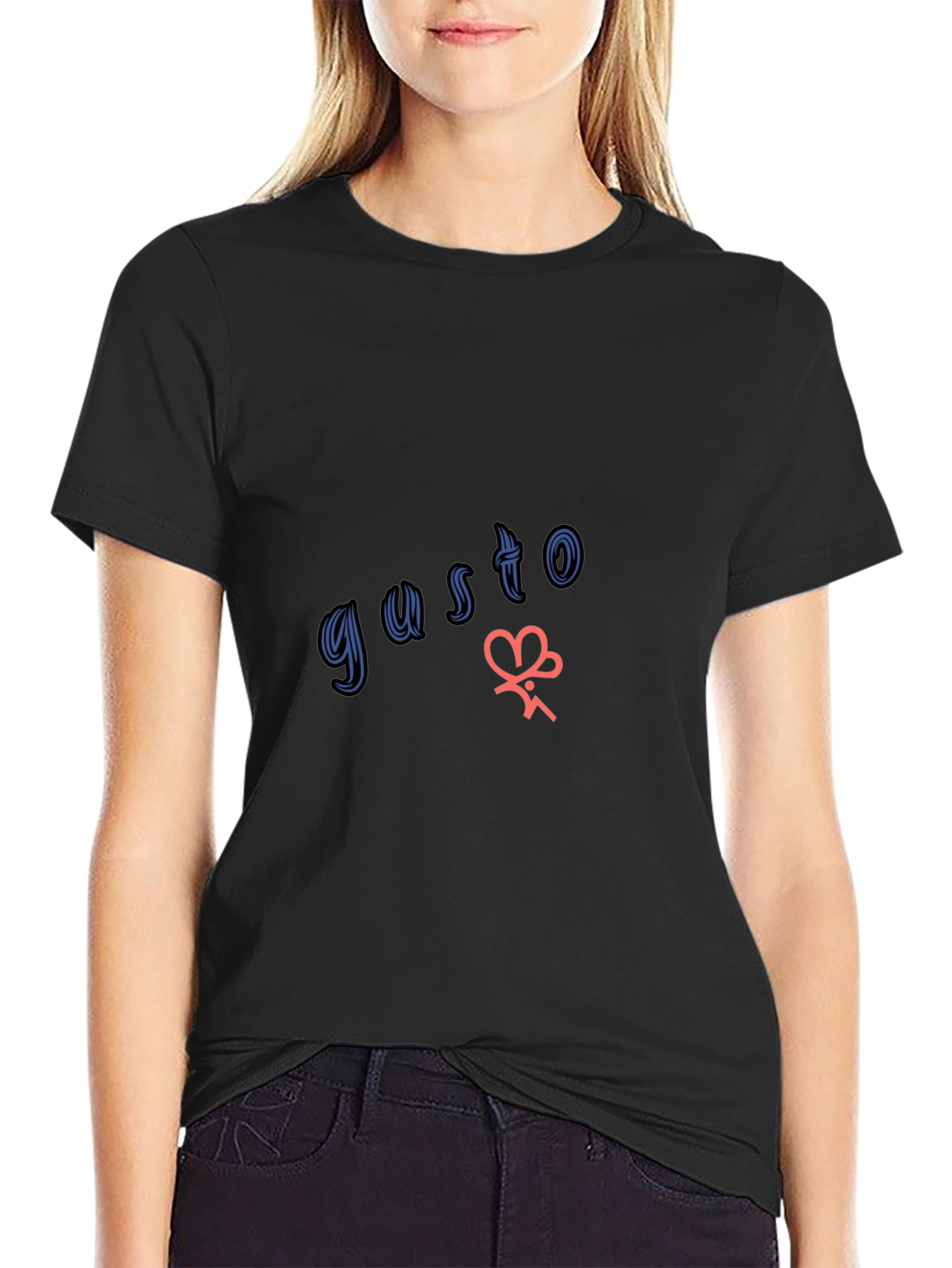 Gusto Graphic Tee - Stylish Black Cotton T-Shirt
