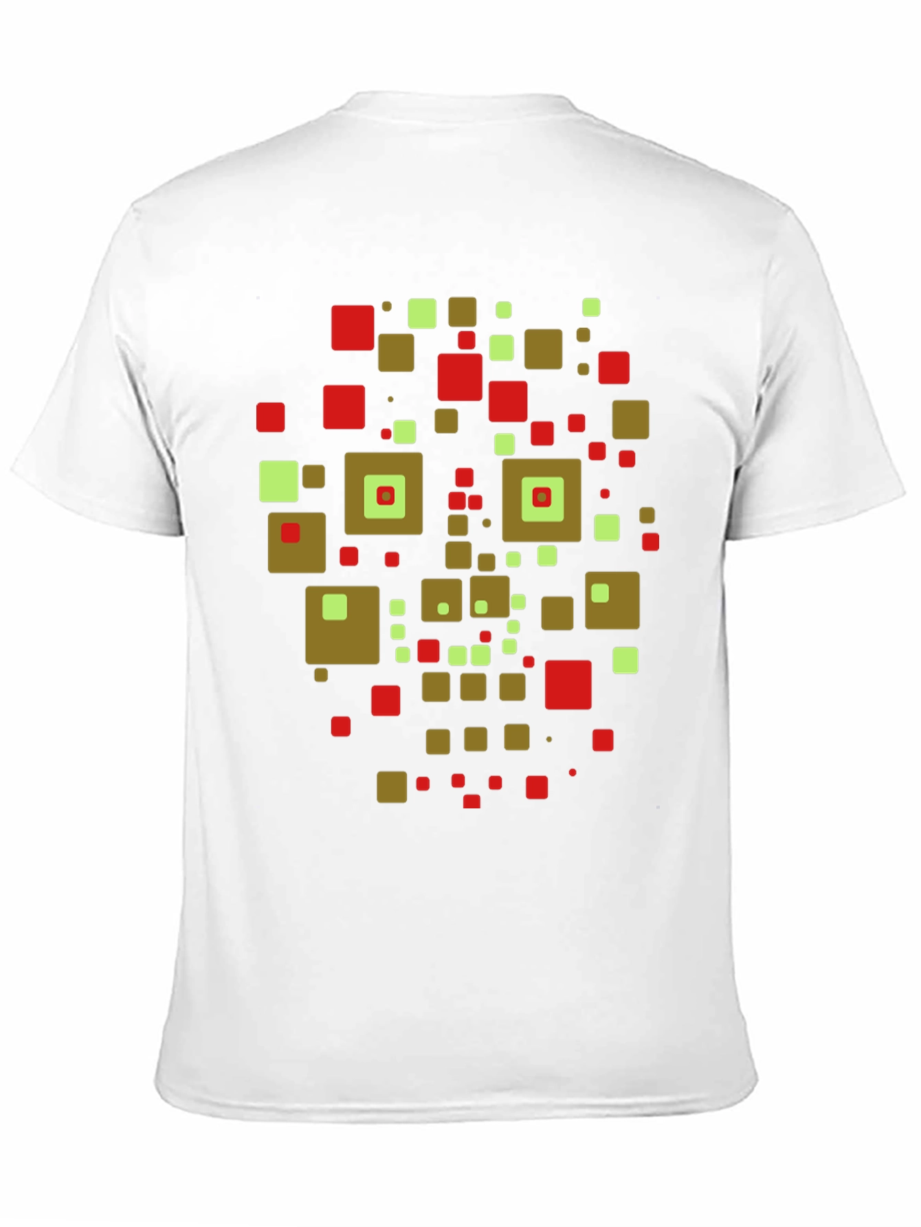 Geometric Squares Graphic Tee - Modern Art Shirt
