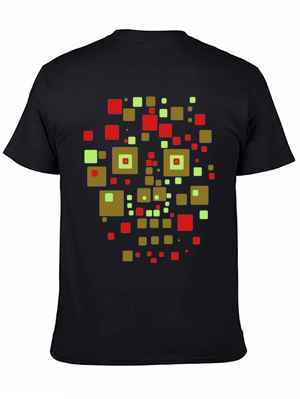 Geometric Squares Graphic Tee - Modern Art Shirt