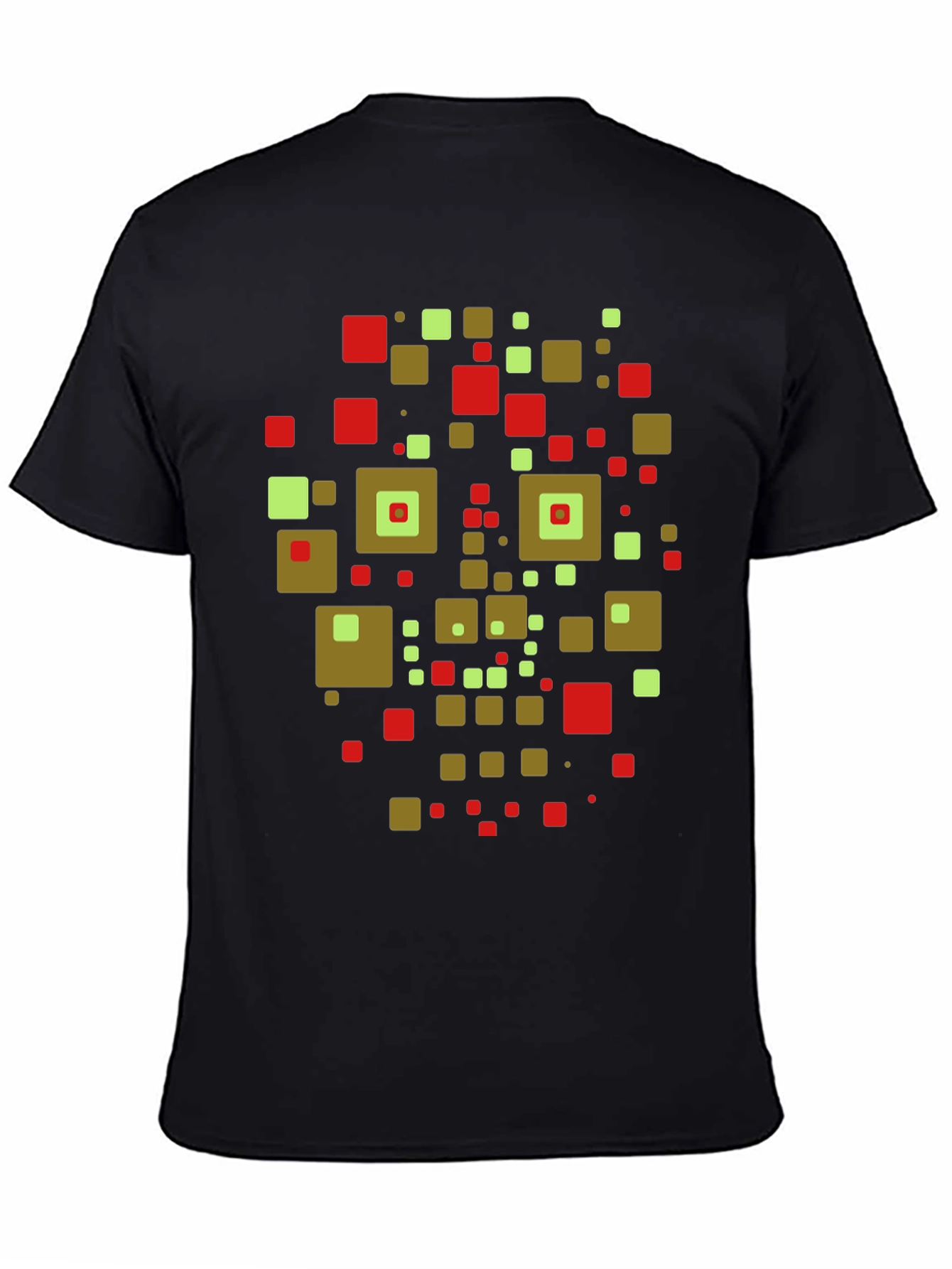 Geometric Squares Graphic Tee - Modern Art Shirt