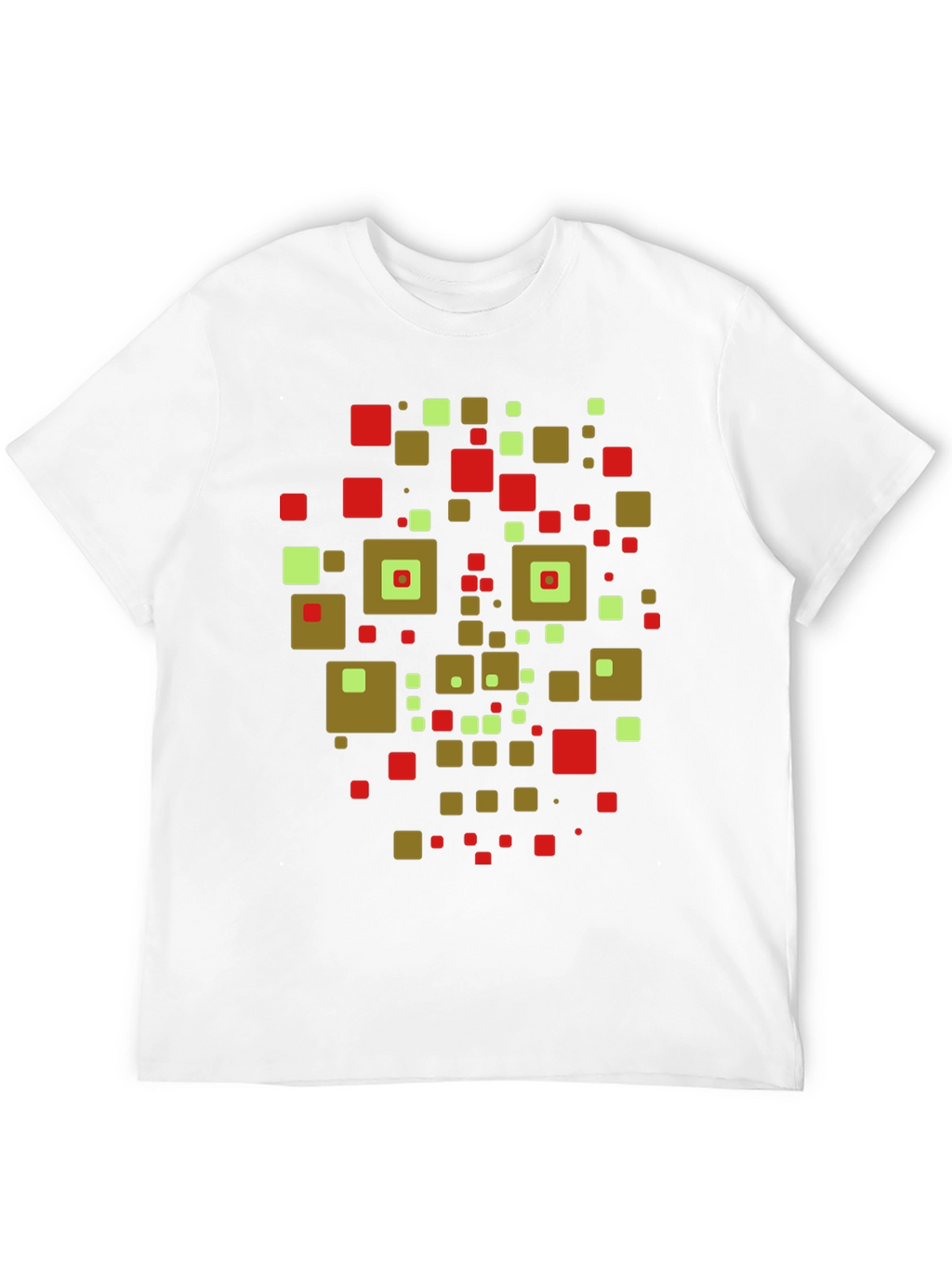 Geometric Squares Graphic Tee - Modern Art Shirt