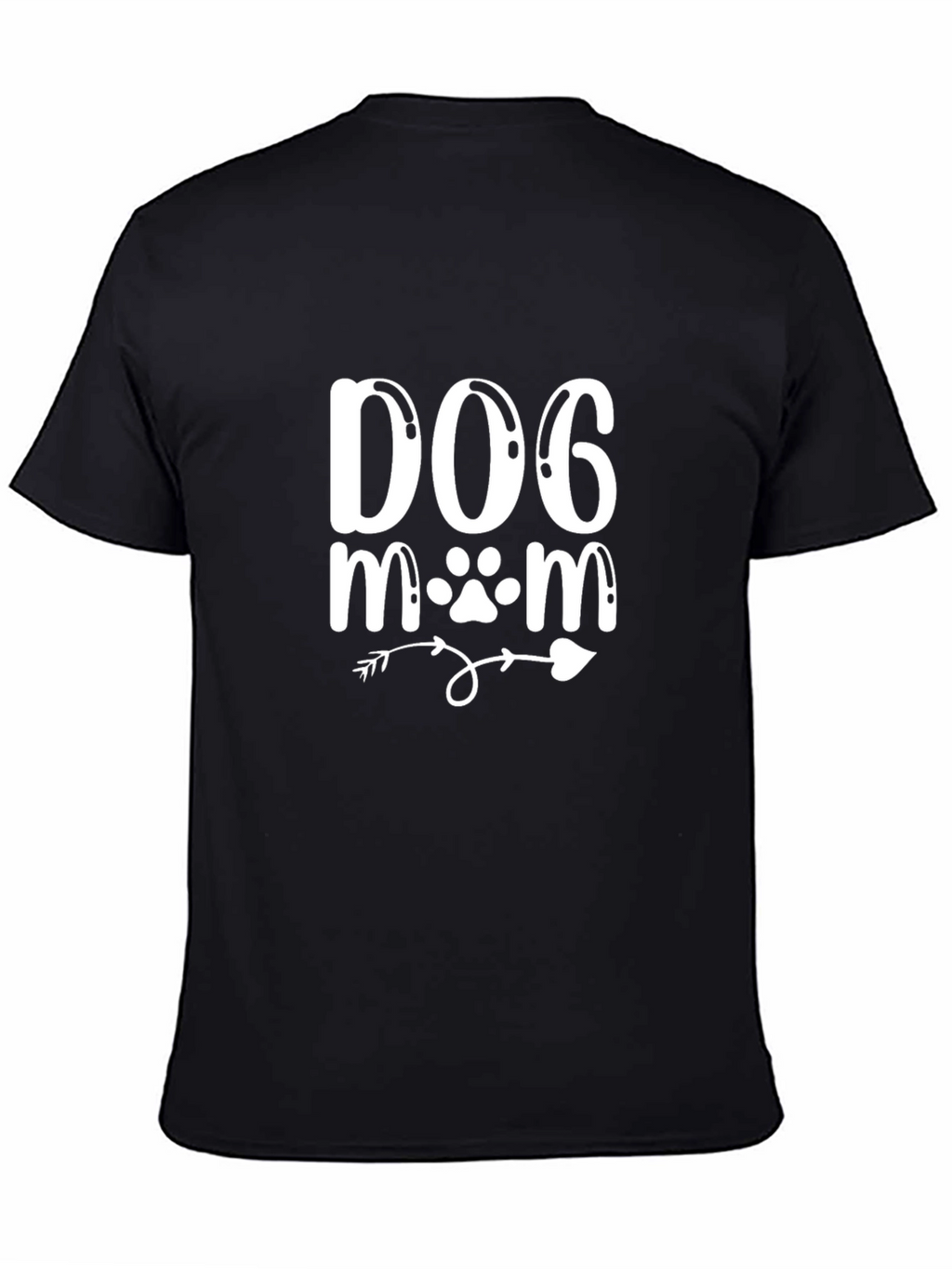 Dog Mom Arrow Graphic Tee - Black