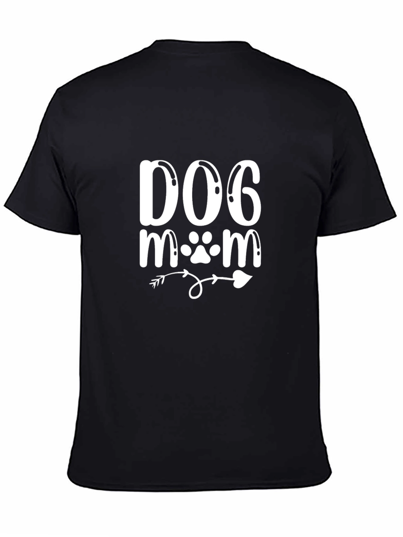 Dog Mom Arrow Graphic Tee - Black