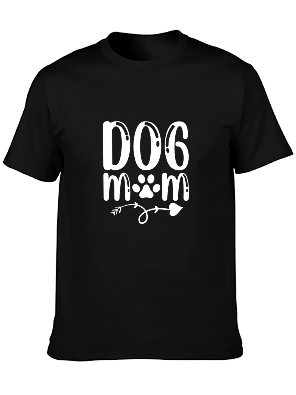 Dog Mom Arrow Graphic Tee - Black