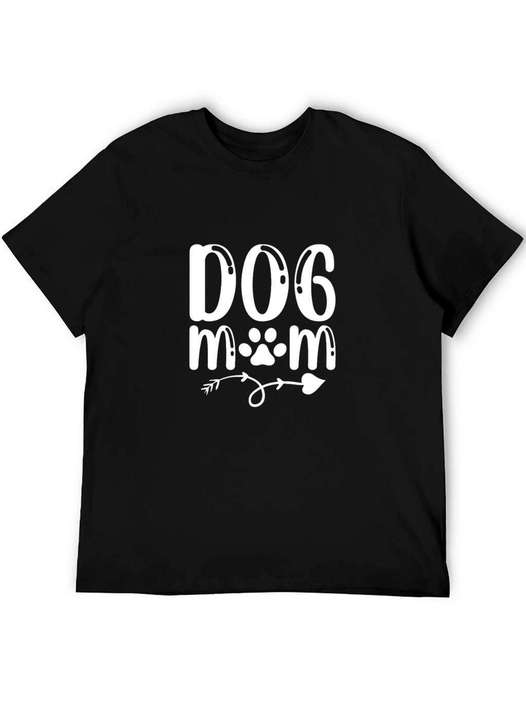 Dog Mom Arrow Graphic Tee - Black