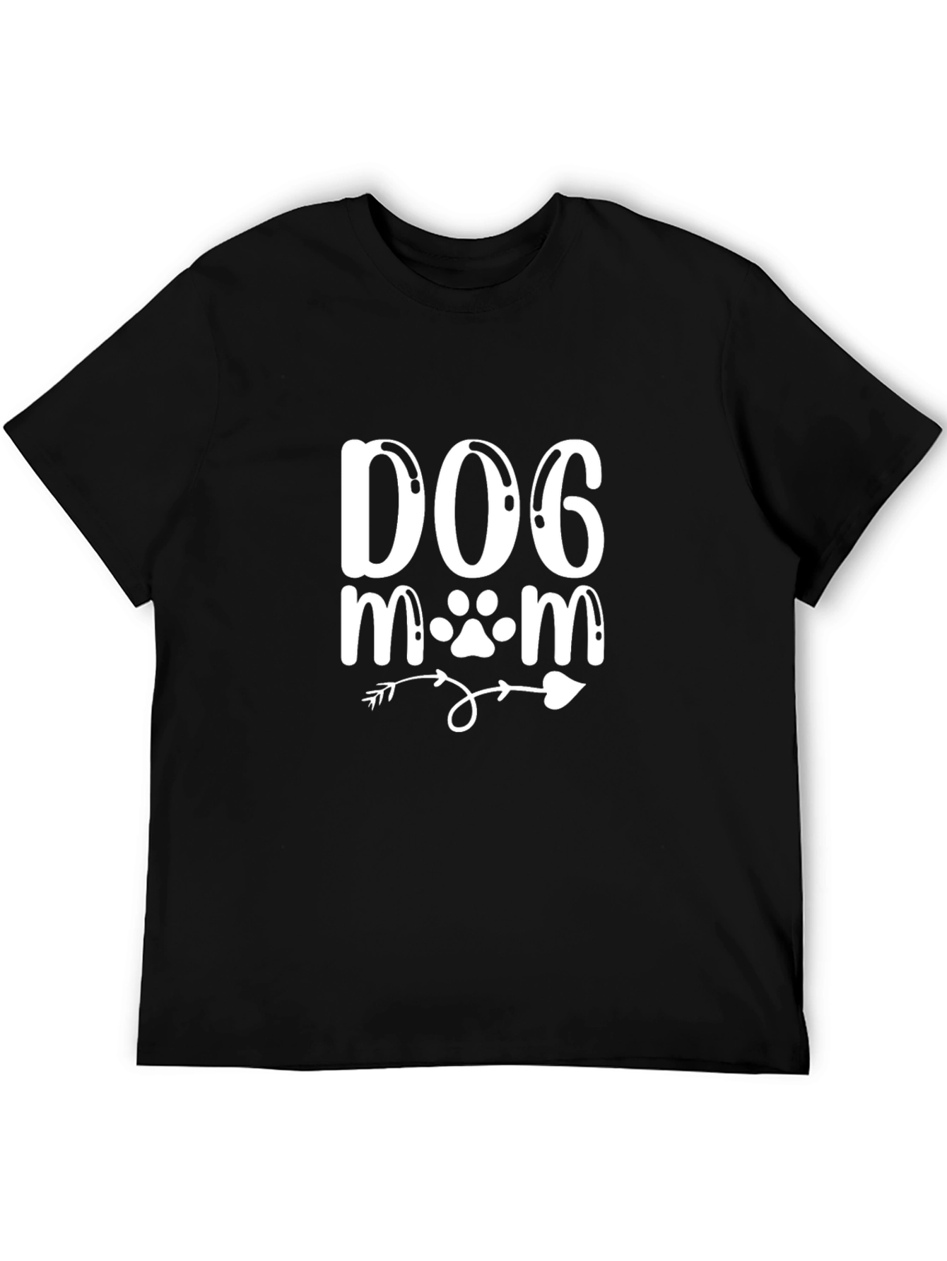 Dog Mom Arrow Graphic Tee - Black