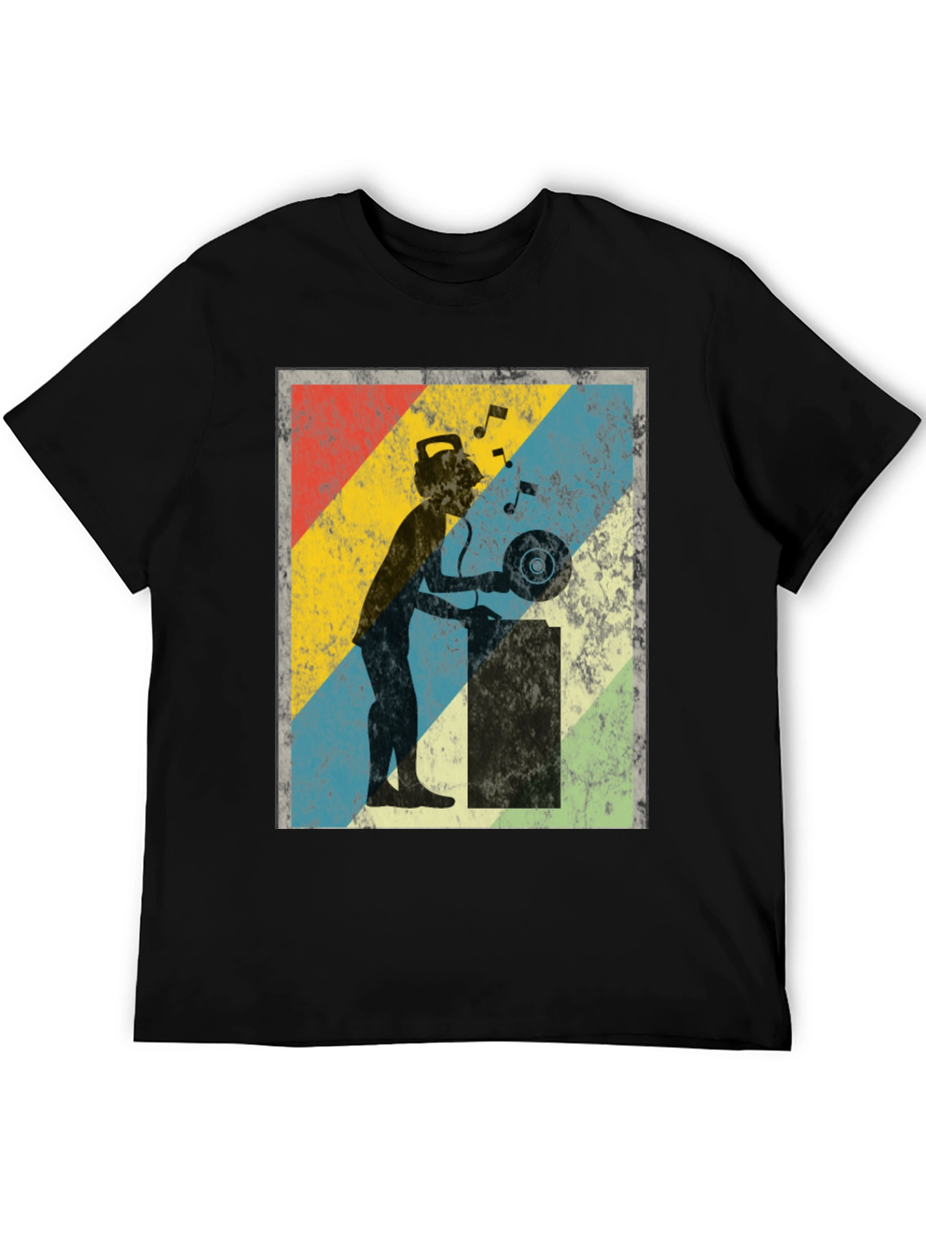 Retro DJ Silhouette T-Shirt - Vintage Music Lover Tee