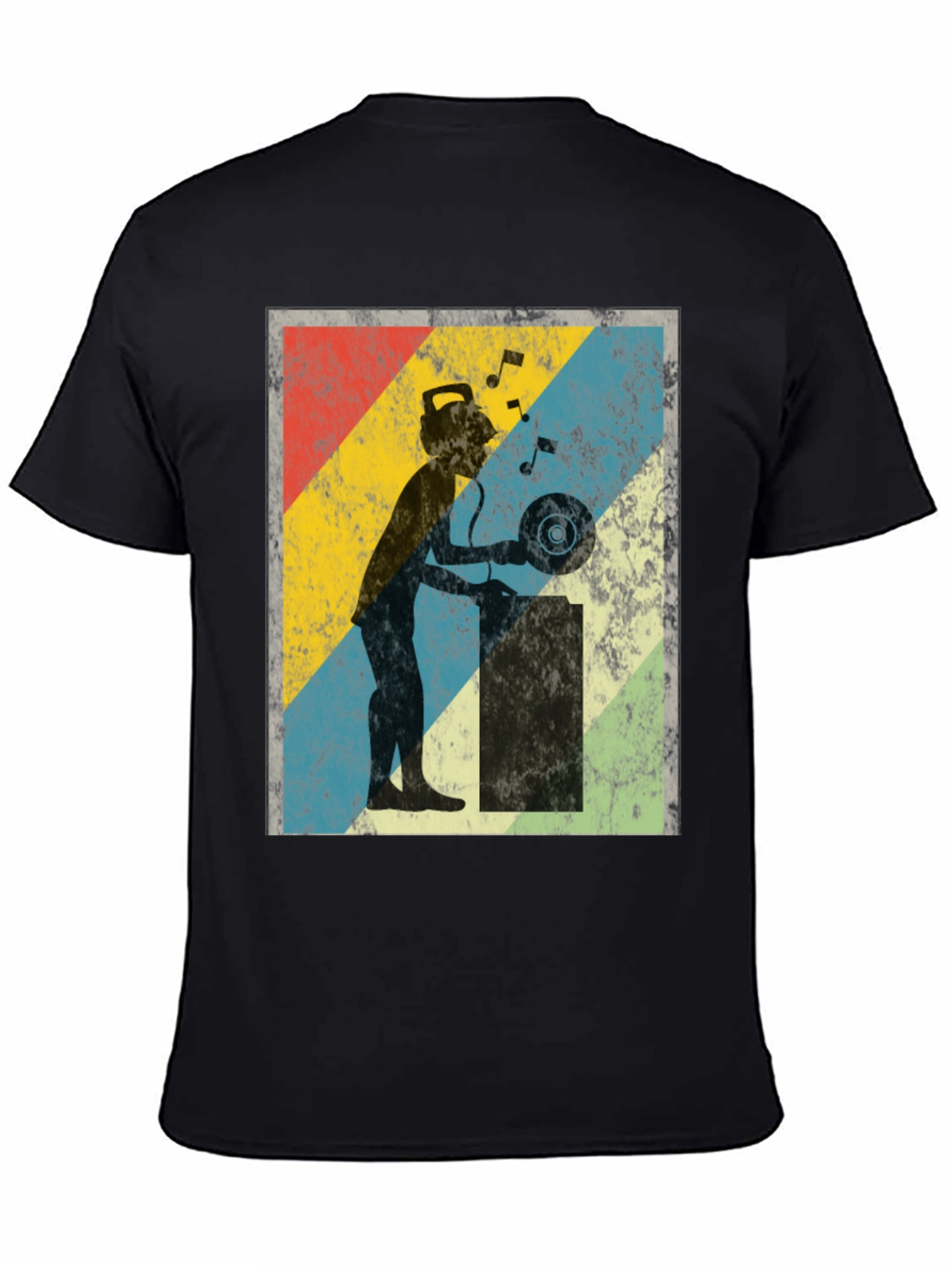 Retro DJ Silhouette T-Shirt - Vintage Music Lover Tee