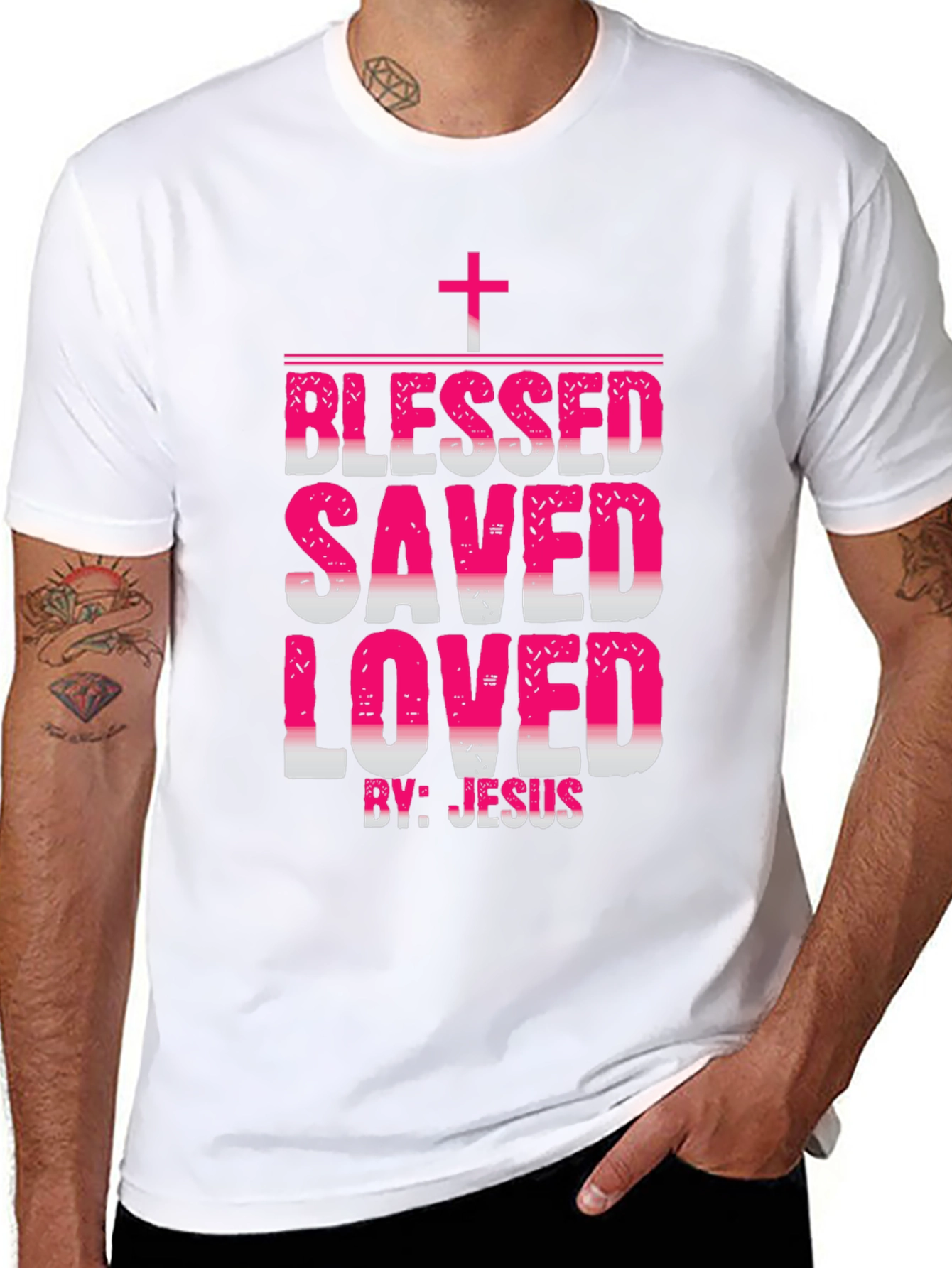 Blessed Saved Loved Christian T-Shirt