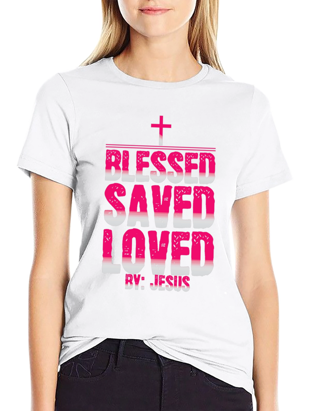 Blessed Saved Loved Christian T-Shirt