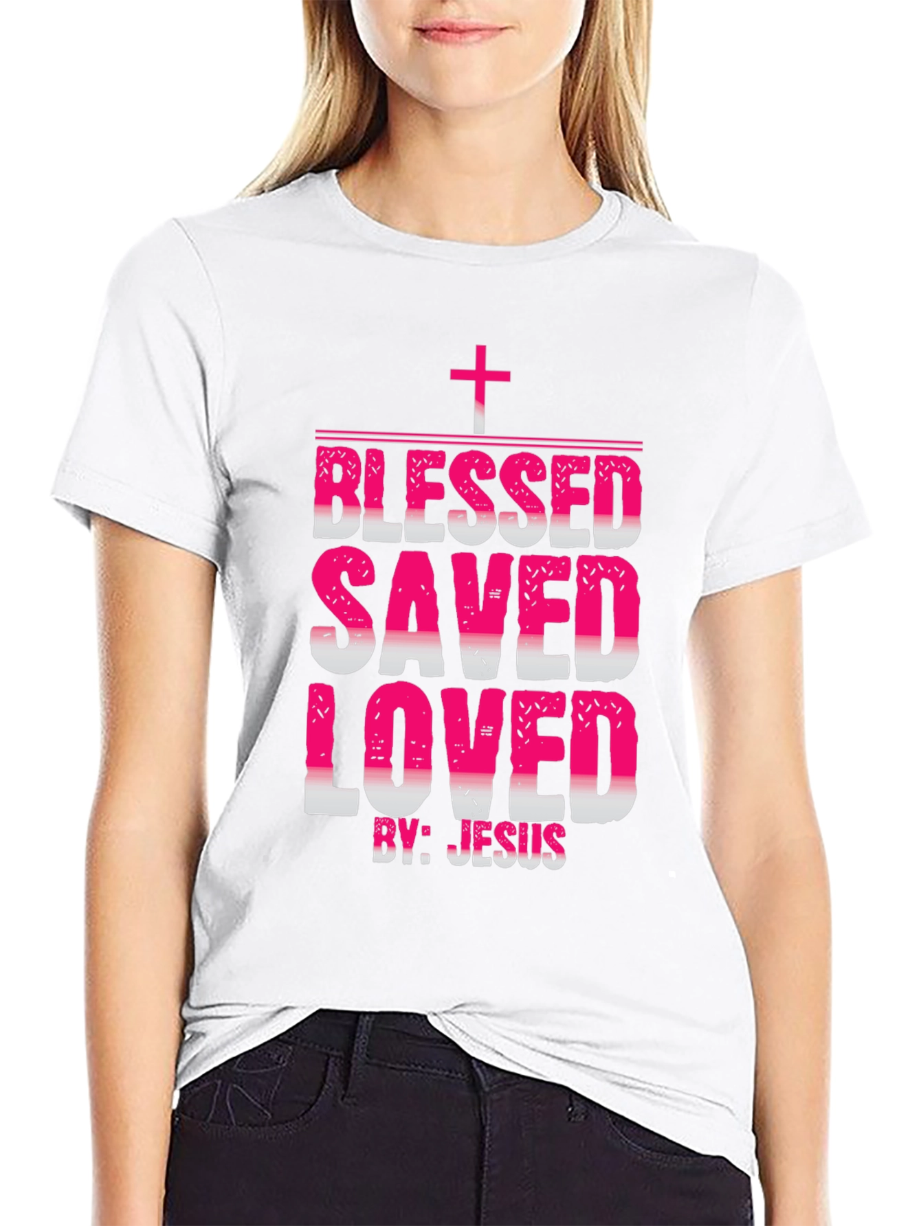 Blessed Saved Loved Christian T-Shirt