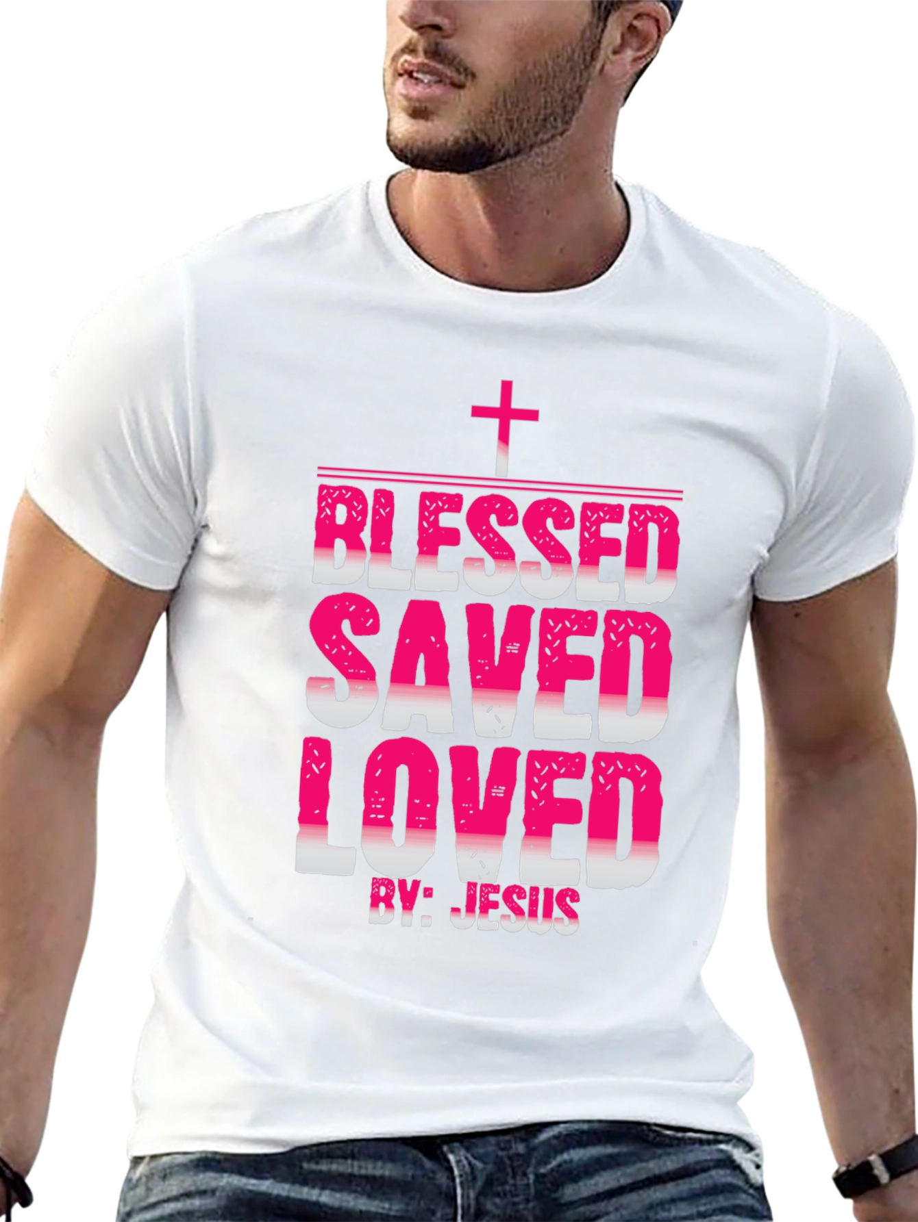 Blessed Saved Loved Christian T-Shirt