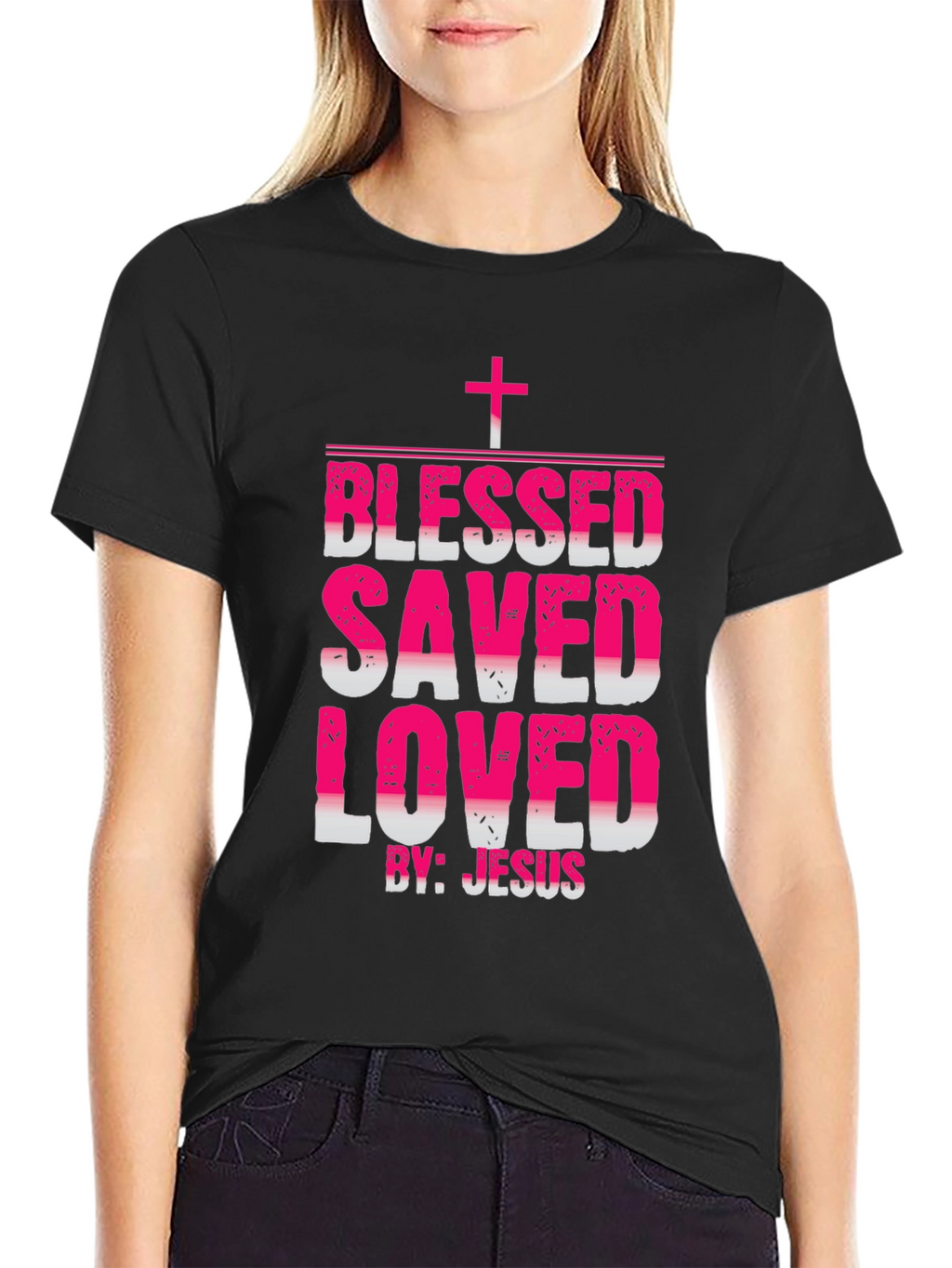 Blessed Saved Loved Christian T-Shirt