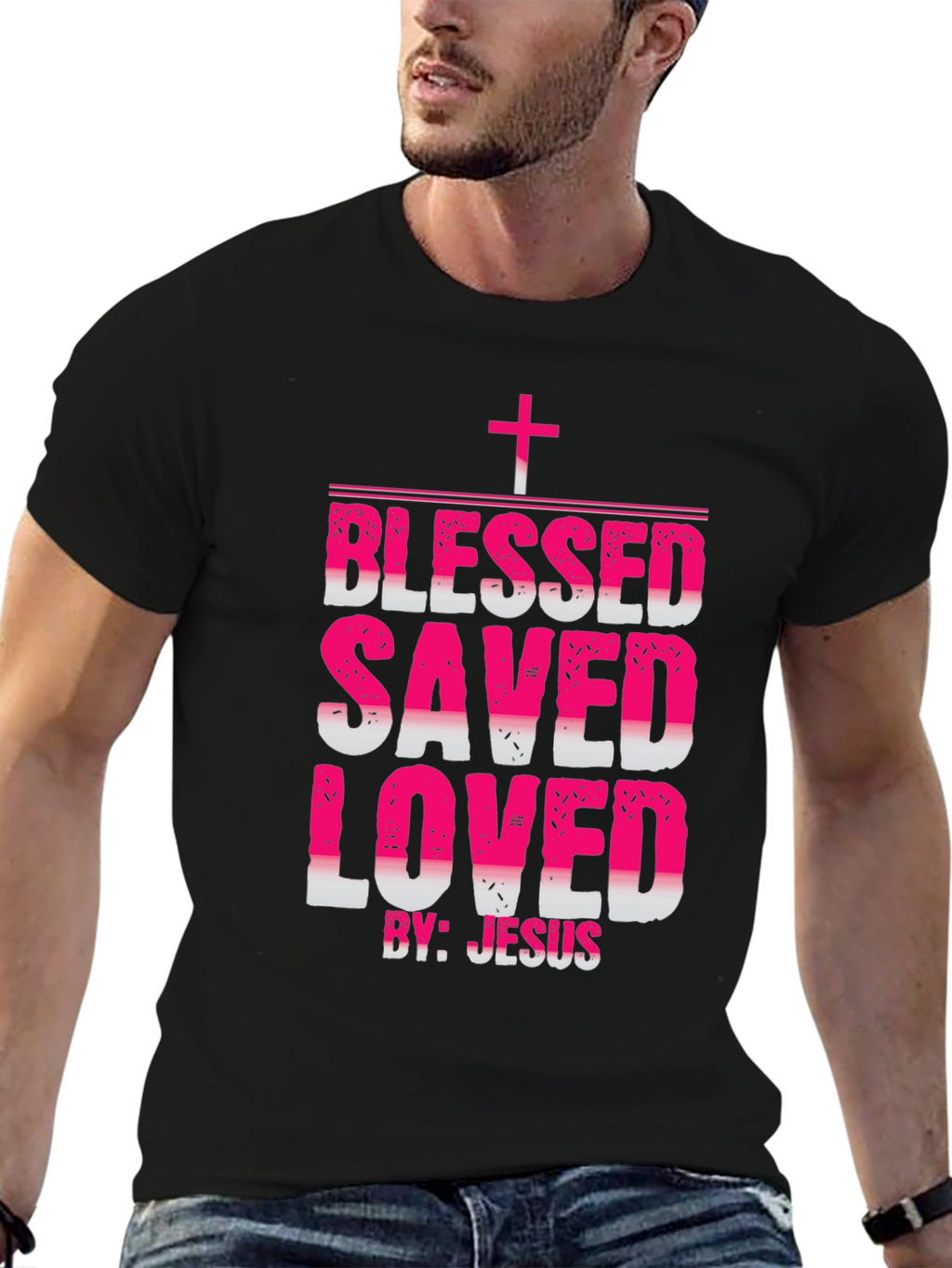 Blessed Saved Loved Christian T-Shirt