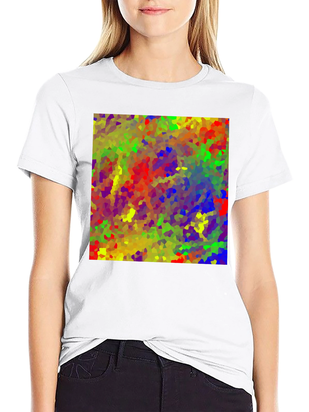 Abstract Mosaic Art T-Shirt - Vibrant Graphic Tee
