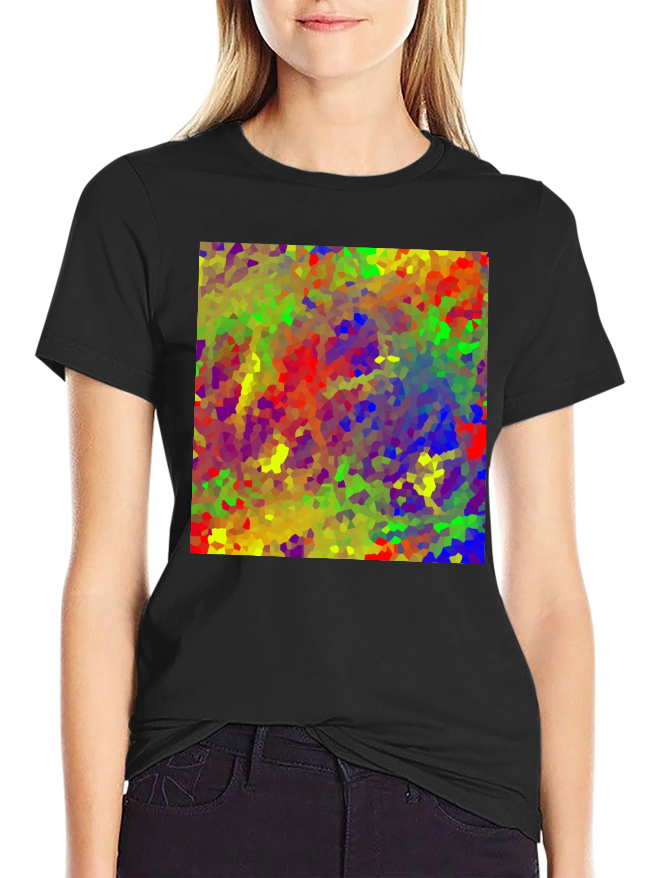 Abstract Mosaic Art T-Shirt - Vibrant Graphic Tee